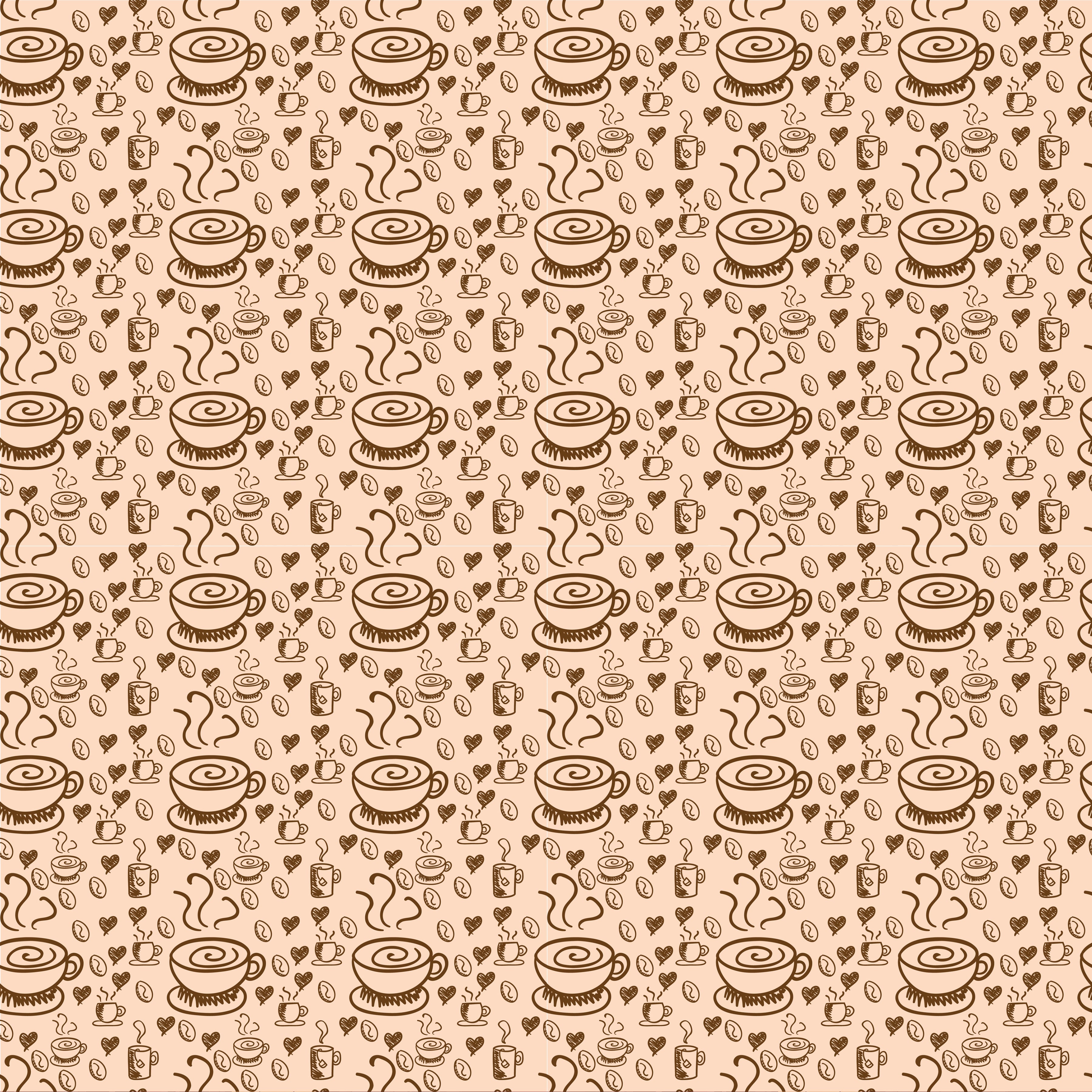 Hot Coffee Pattern Vinyl 12" x 12" - The Vinyl Haus