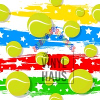 Tennis Colorful Pattern Vinyl 12" x 12" - The Vinyl Haus