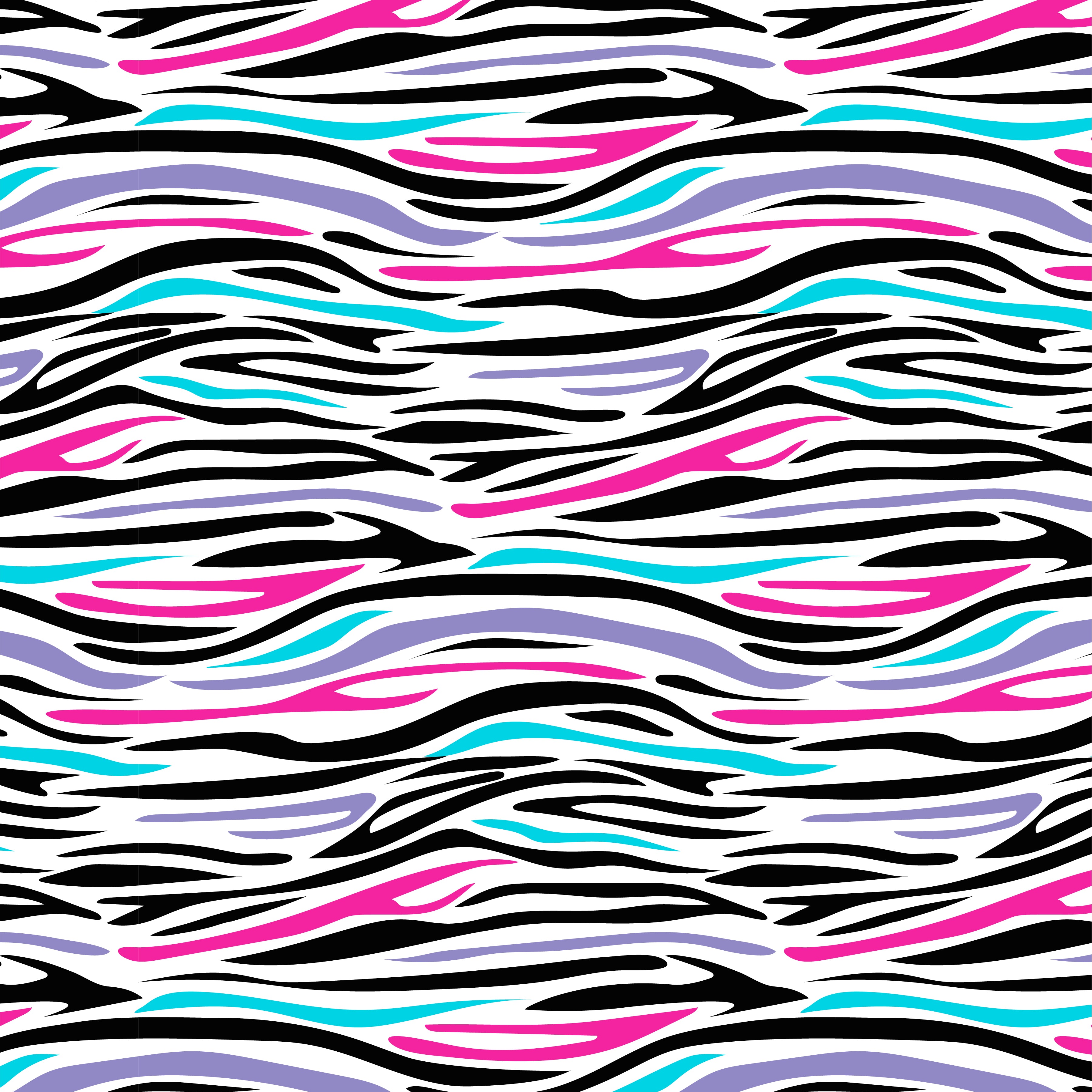 Bright Colored Zebra Pattern Vinyl 12" x 12" - The Vinyl Haus