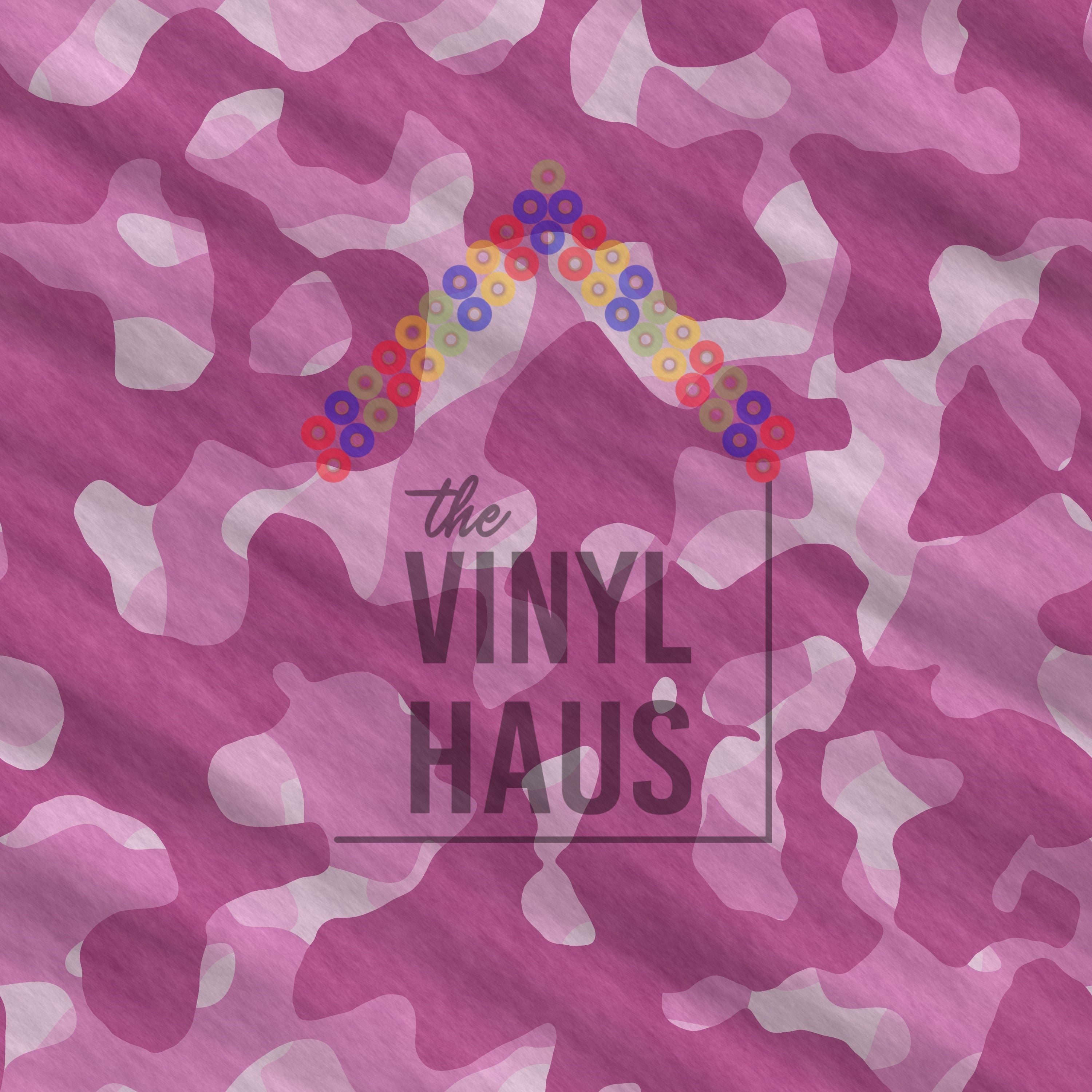 Pink Camouflage Pattern Vinyl 12" x 12" - The Vinyl Haus