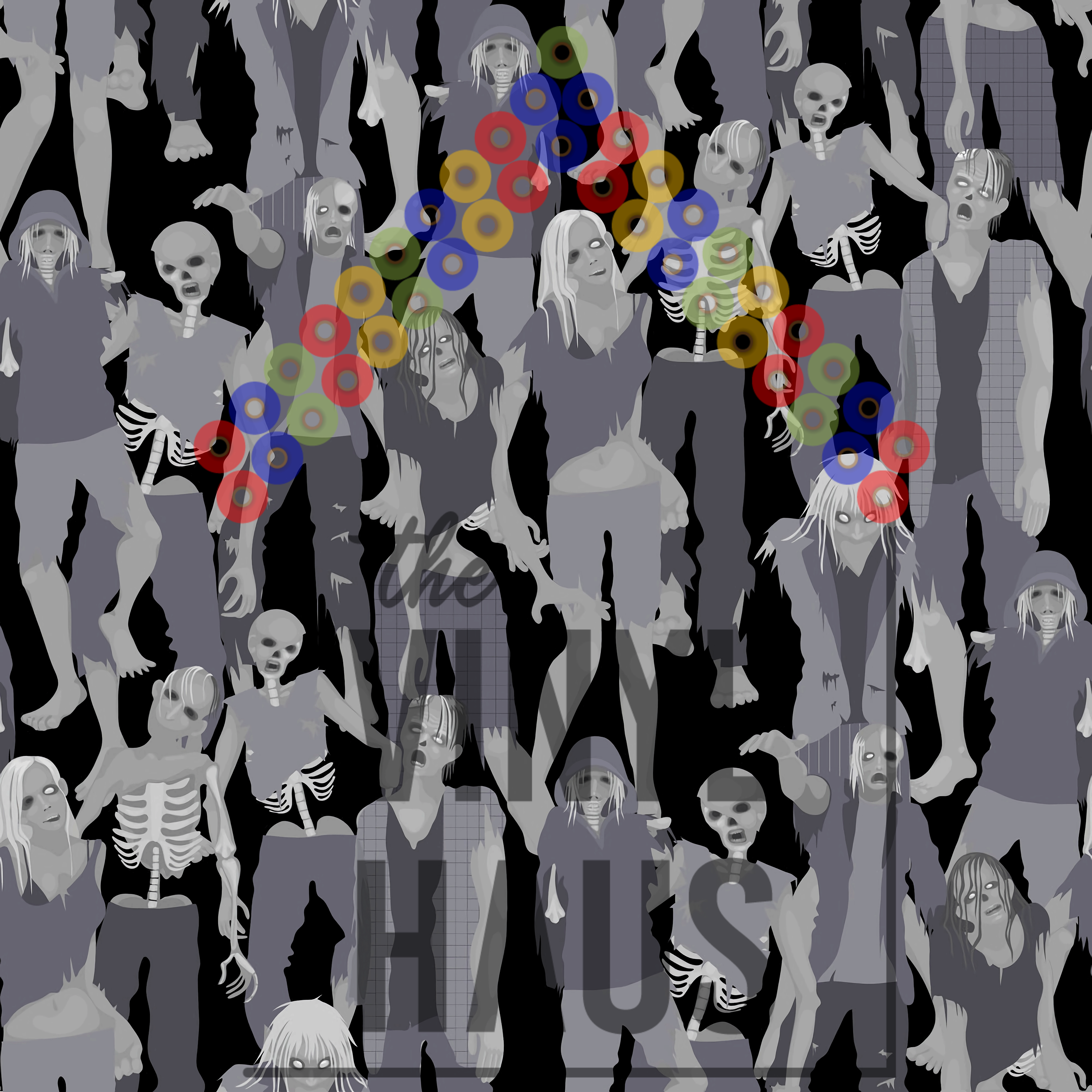 Walking Zombies Pattern Vinyl 12" x 9" - The Vinyl Haus