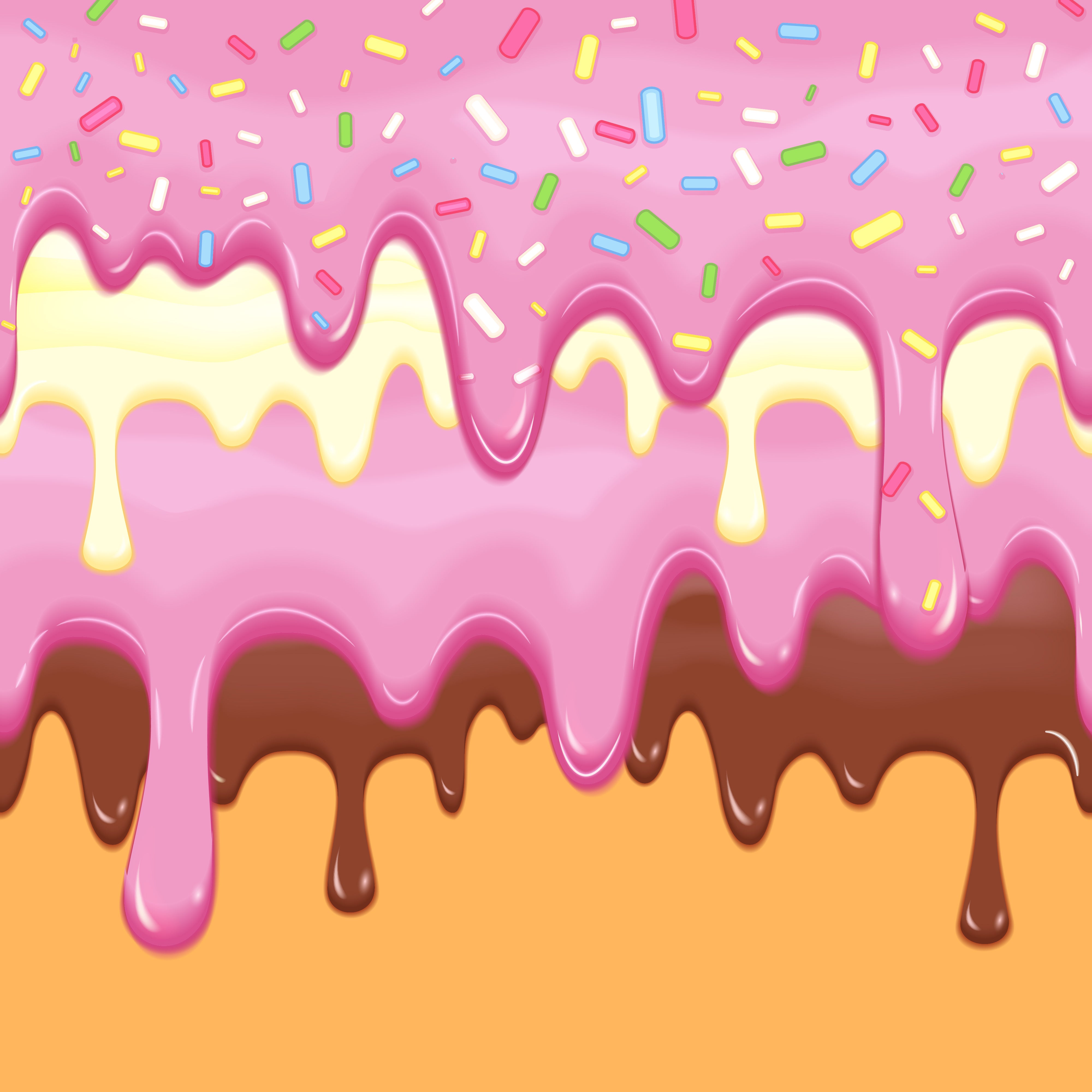 Ice Cream Drips Pattern Vinyl 12" x 9" - The Vinyl Haus