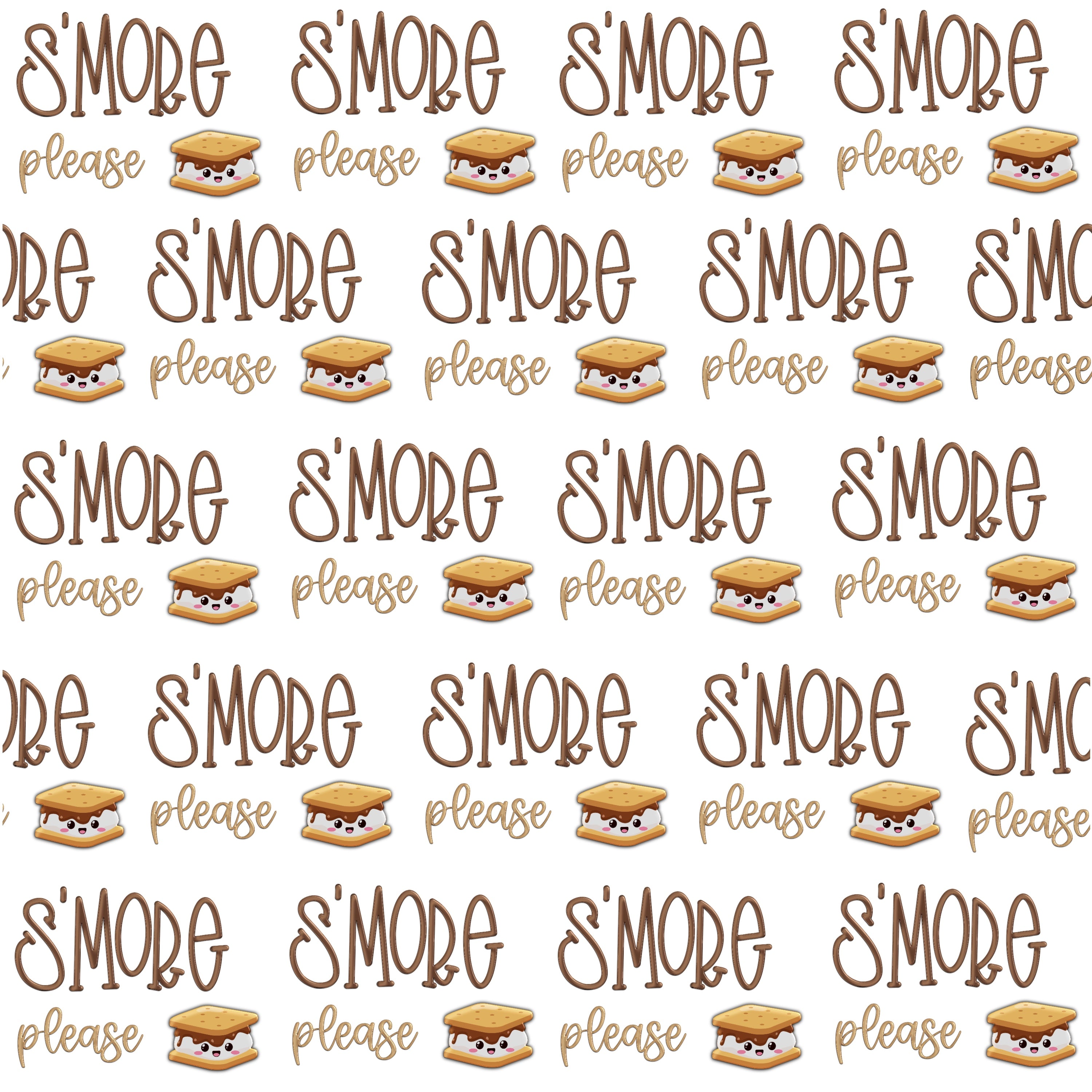 S'More Please Pattern Vinyl 12" x 9" - The Vinyl Haus