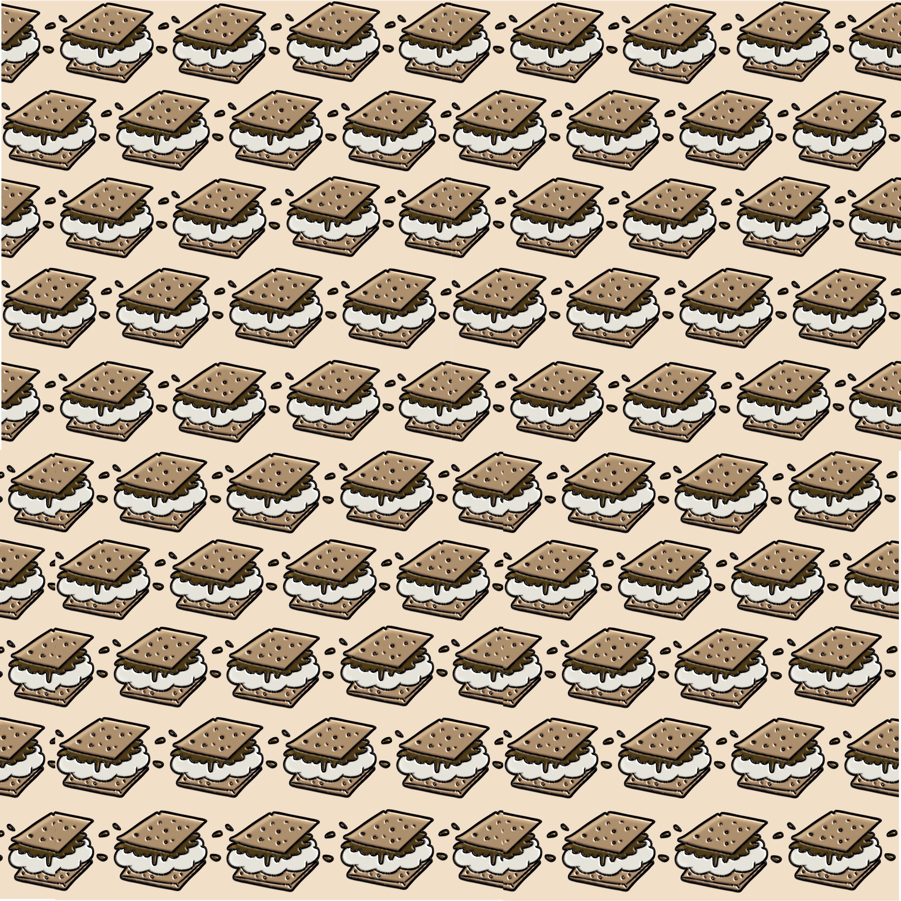 Small Smores Pattern Vinyl 12" x 9" - The Vinyl Haus