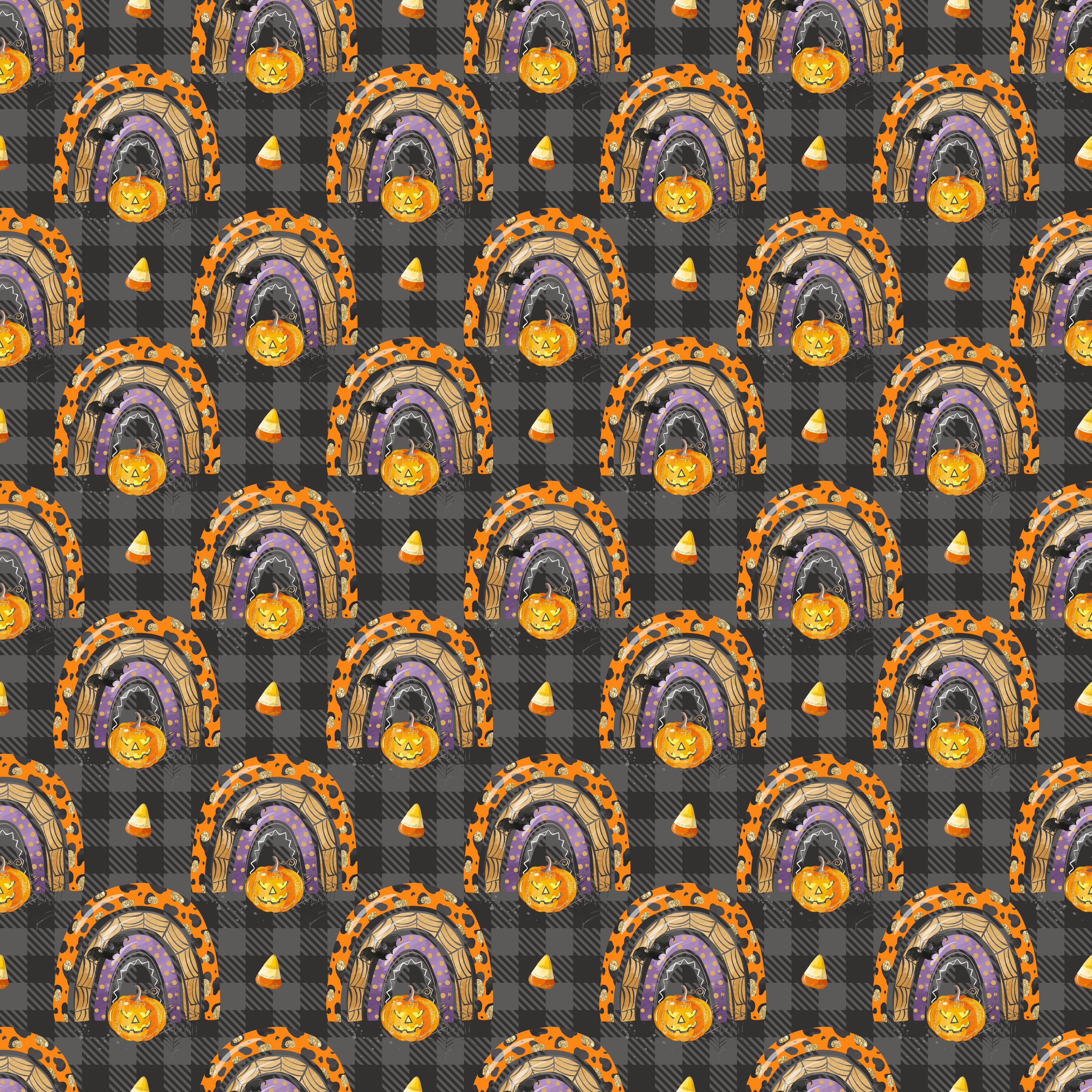 Halloween Rainbows Pattern Vinyl 12" x 12" - The Vinyl Haus