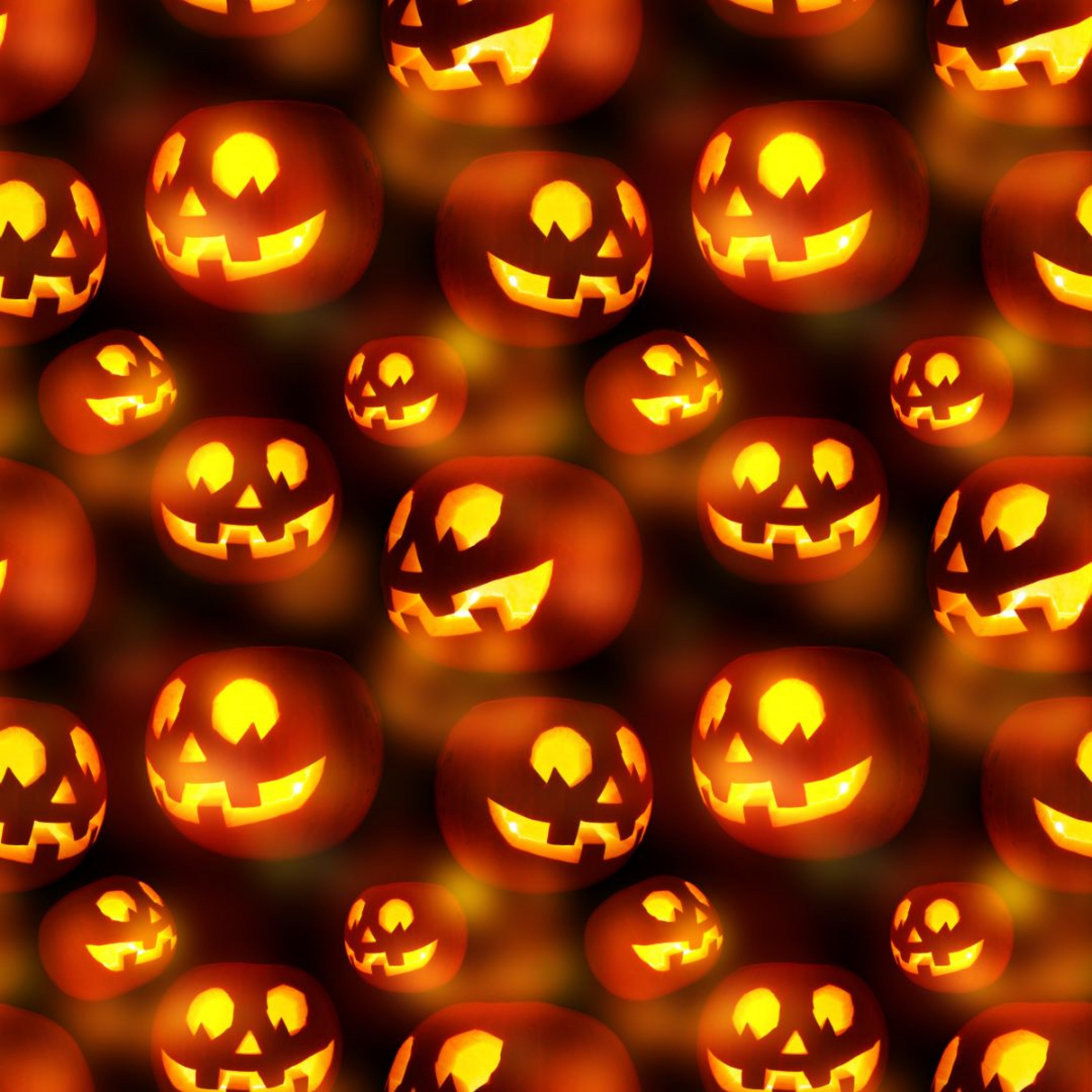 Glowing Jack O Lanterns Pattern Vinyl 12" x 12" - The Vinyl Haus