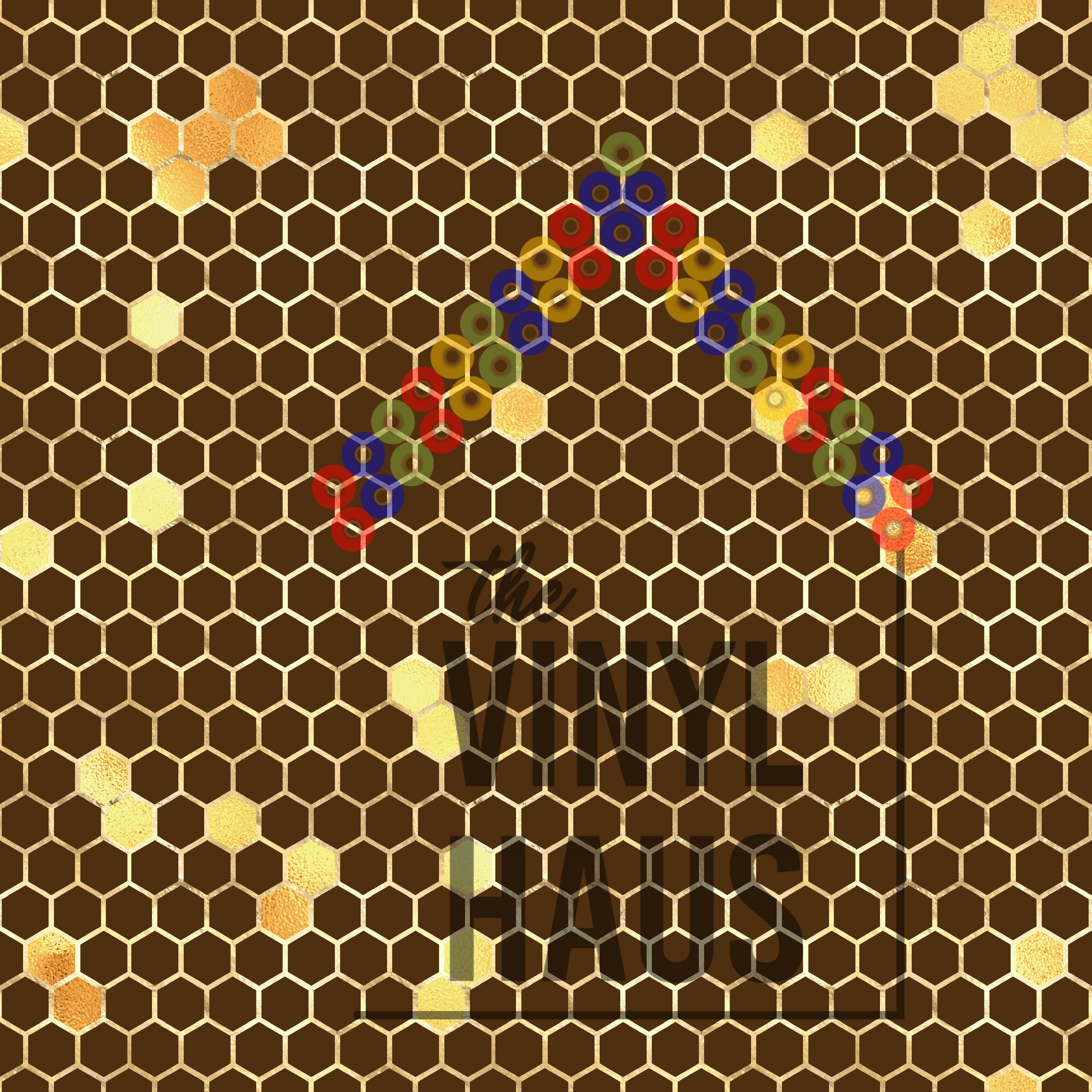 Brown Honeycomb Pattern Vinyl 12" x 12" - The Vinyl Haus