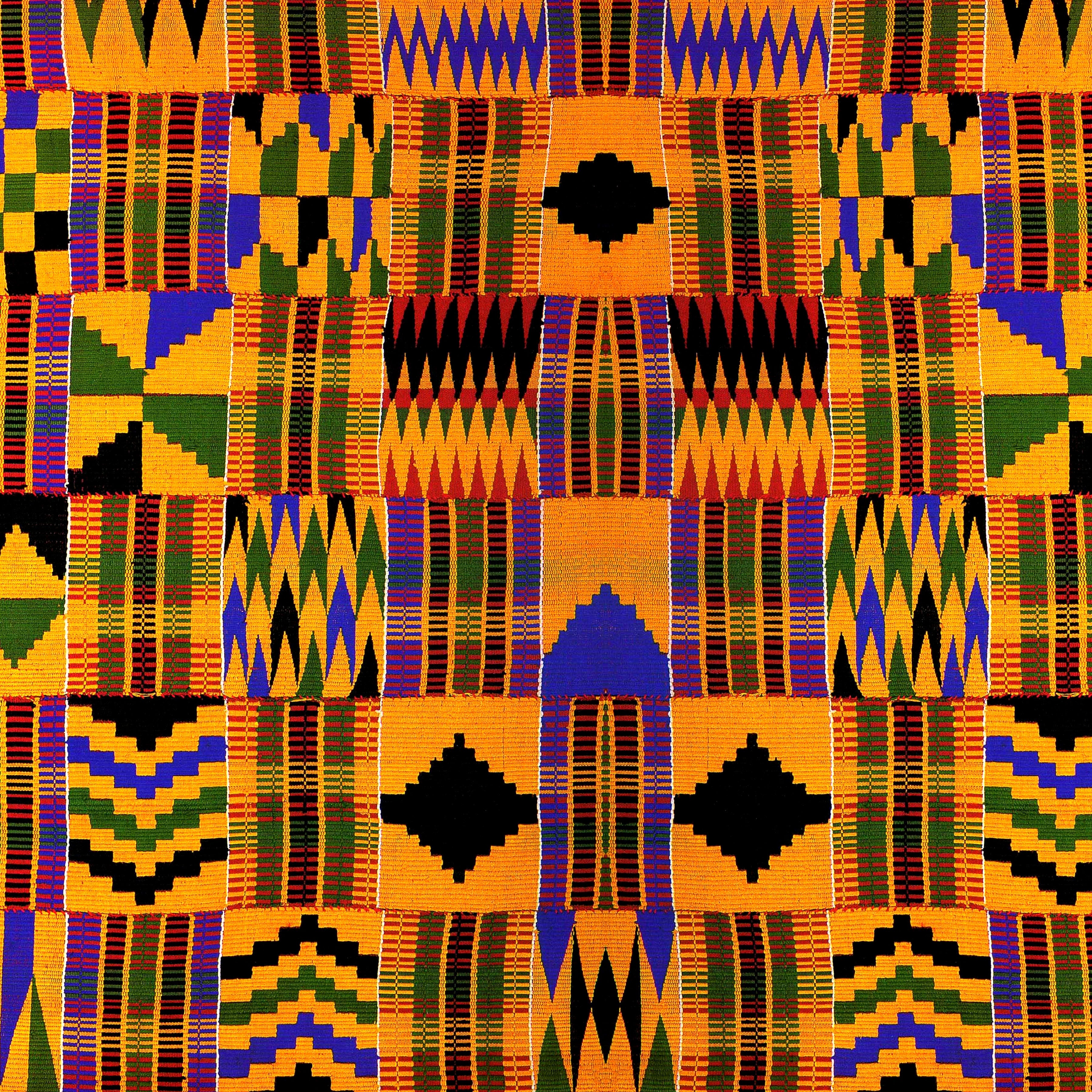 Kente Orange Pattern Vinyl 12" x 12" - The Vinyl Haus