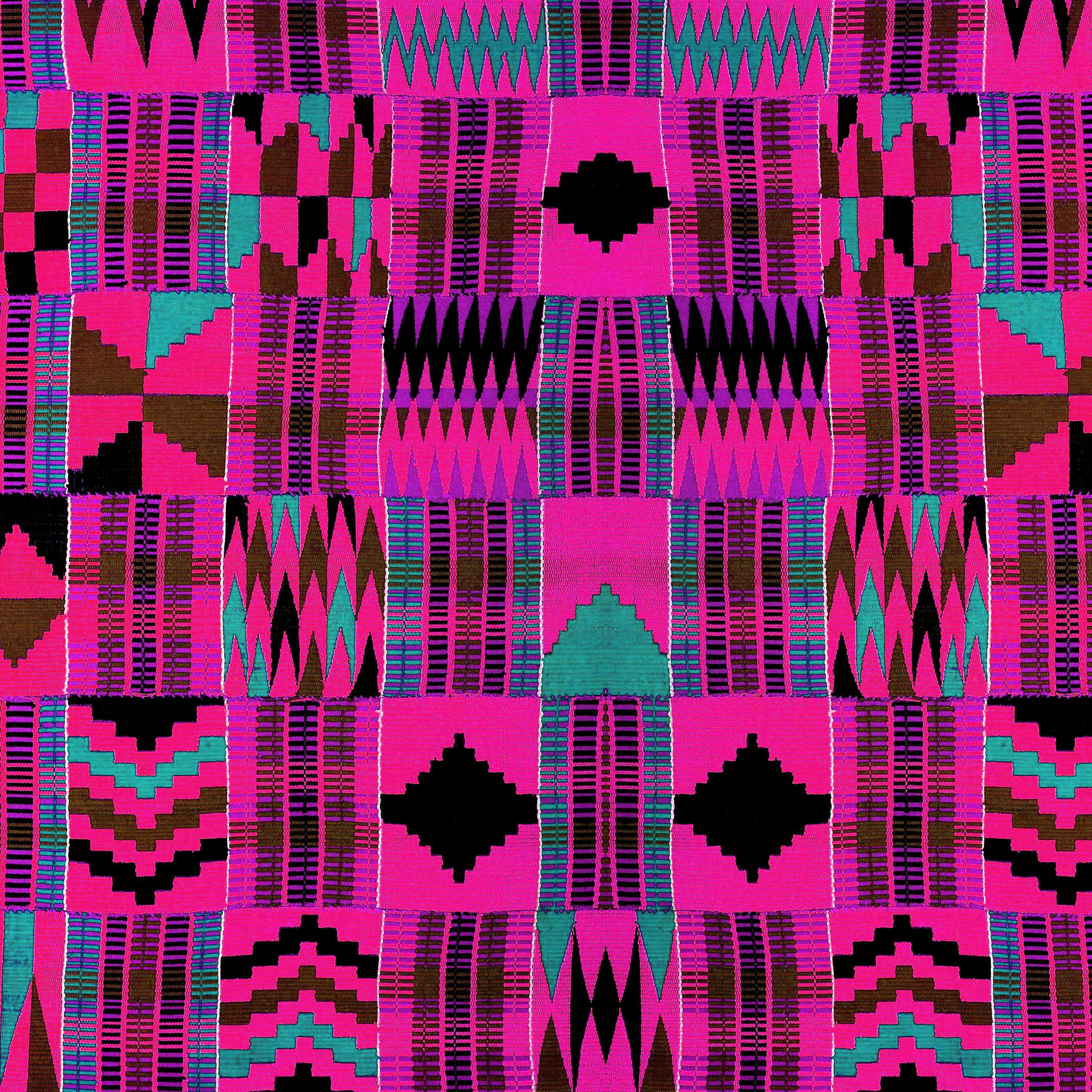 Kente Pink Pattern Vinyl 12" x 12" - The Vinyl Haus