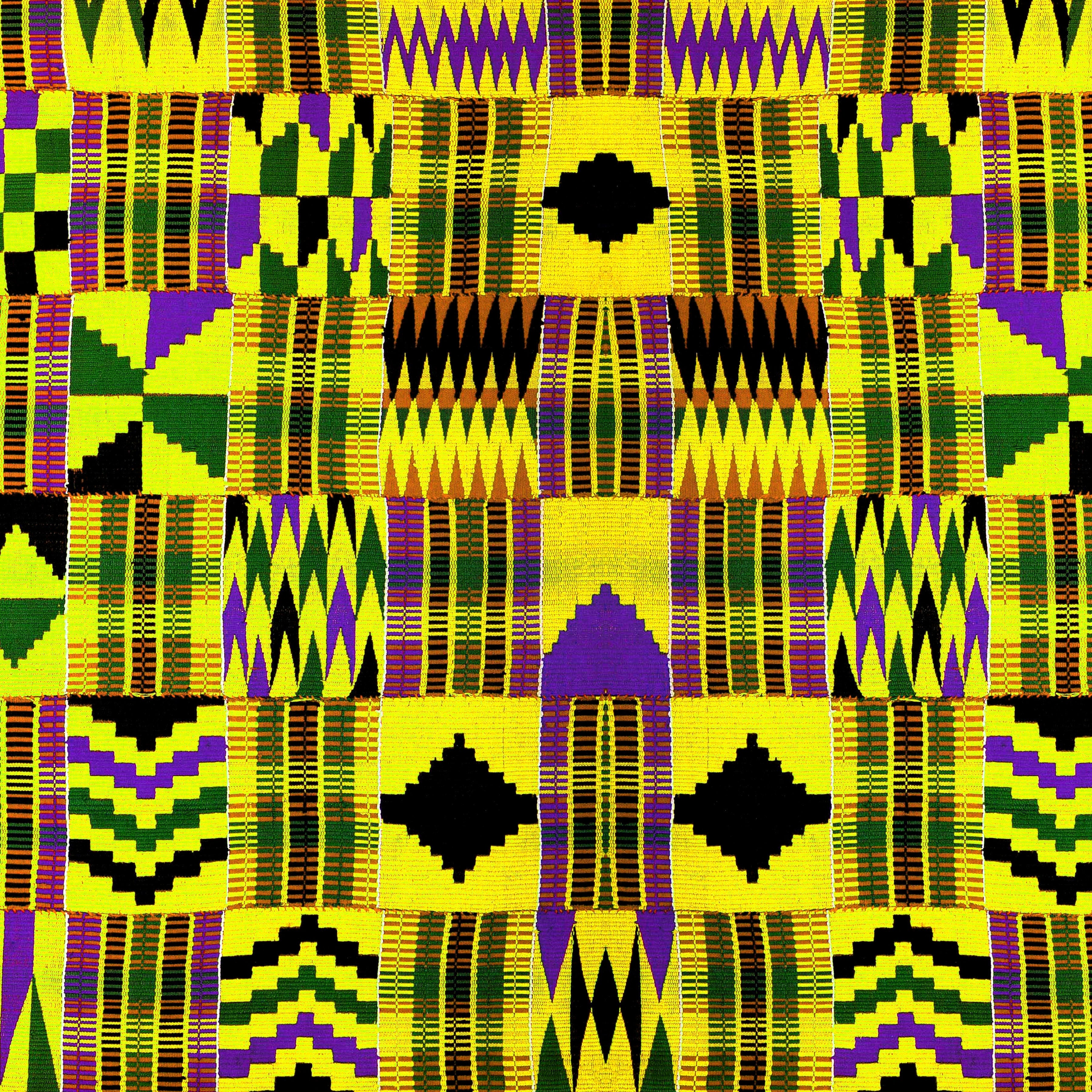 Kente Yellow Pattern Vinyl 12" x 12" - The Vinyl Haus