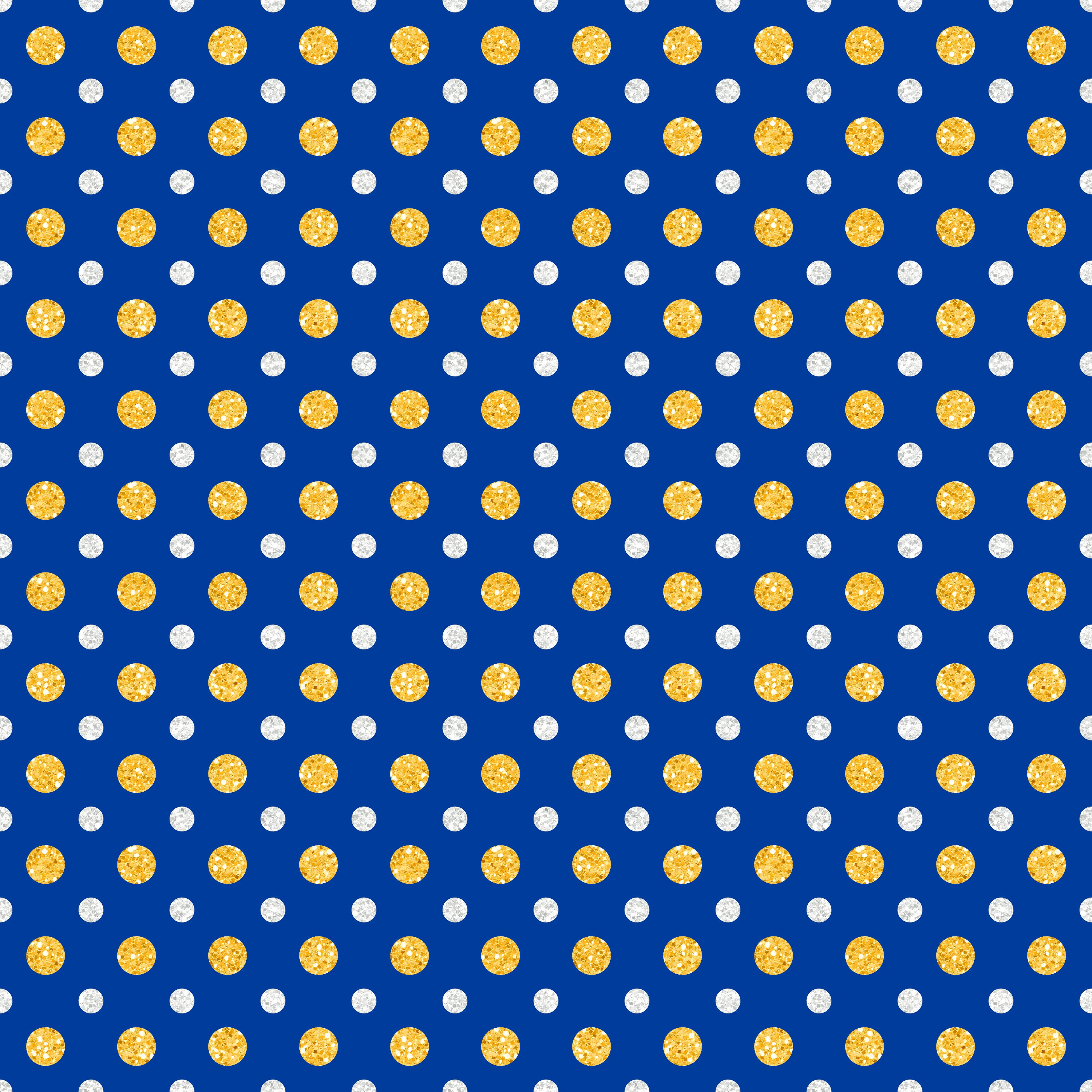 Yellow and Blue Polka Dots Patterned Vinyl 12" x 12" - The Vinyl Haus