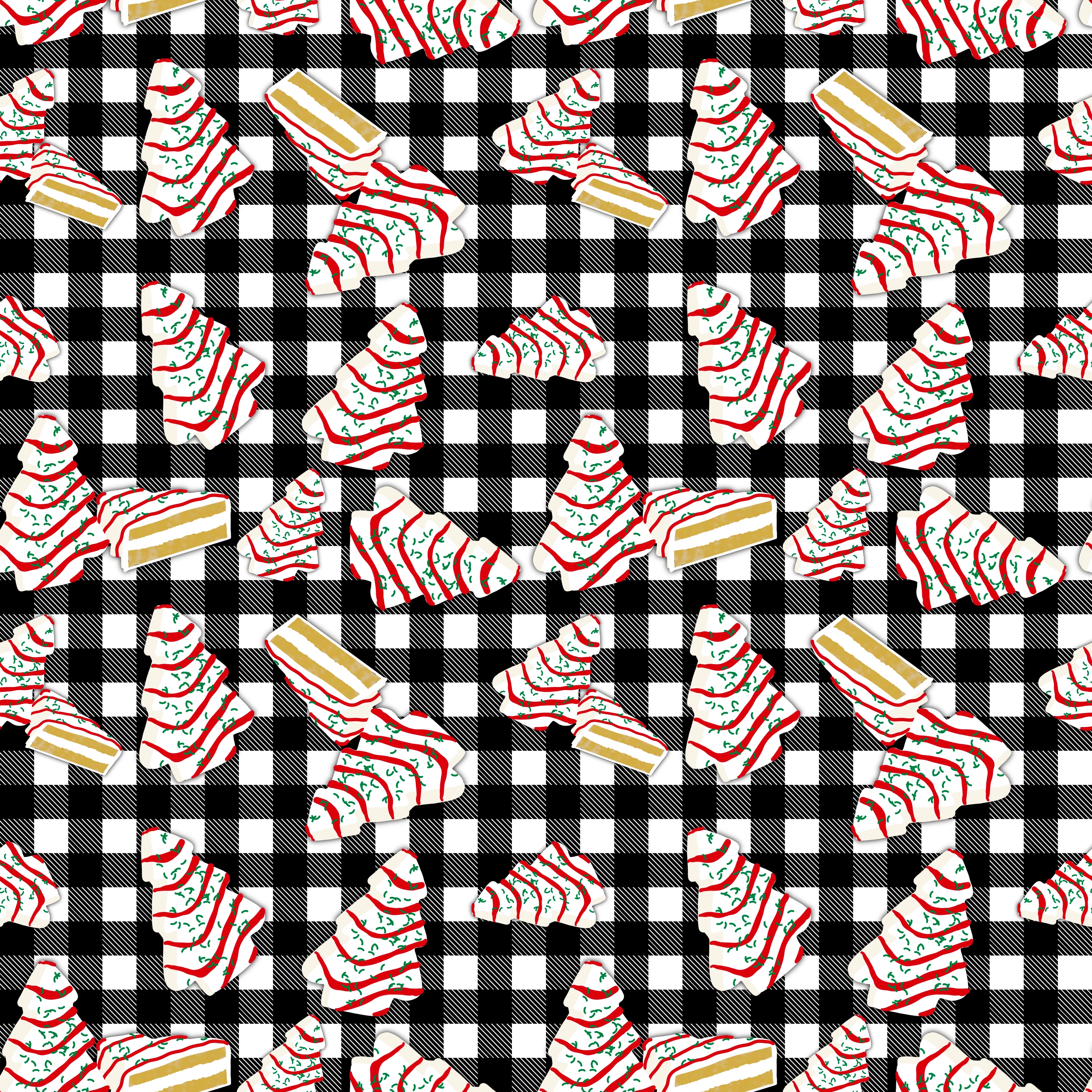 Snack Cakes Buffalo Plaid Patterned Vinyl 12" x 12" - The Vinyl Haus