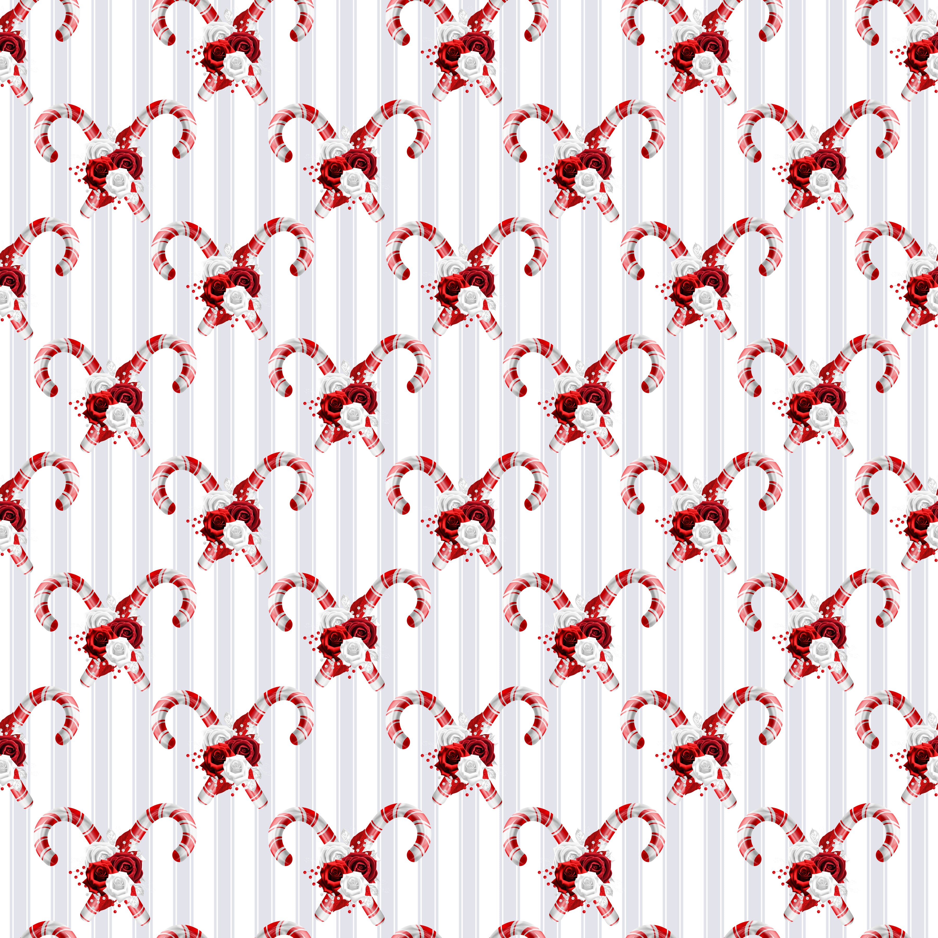 Candy Canes Patterned Vinyl 12" x 12" - The Vinyl Haus