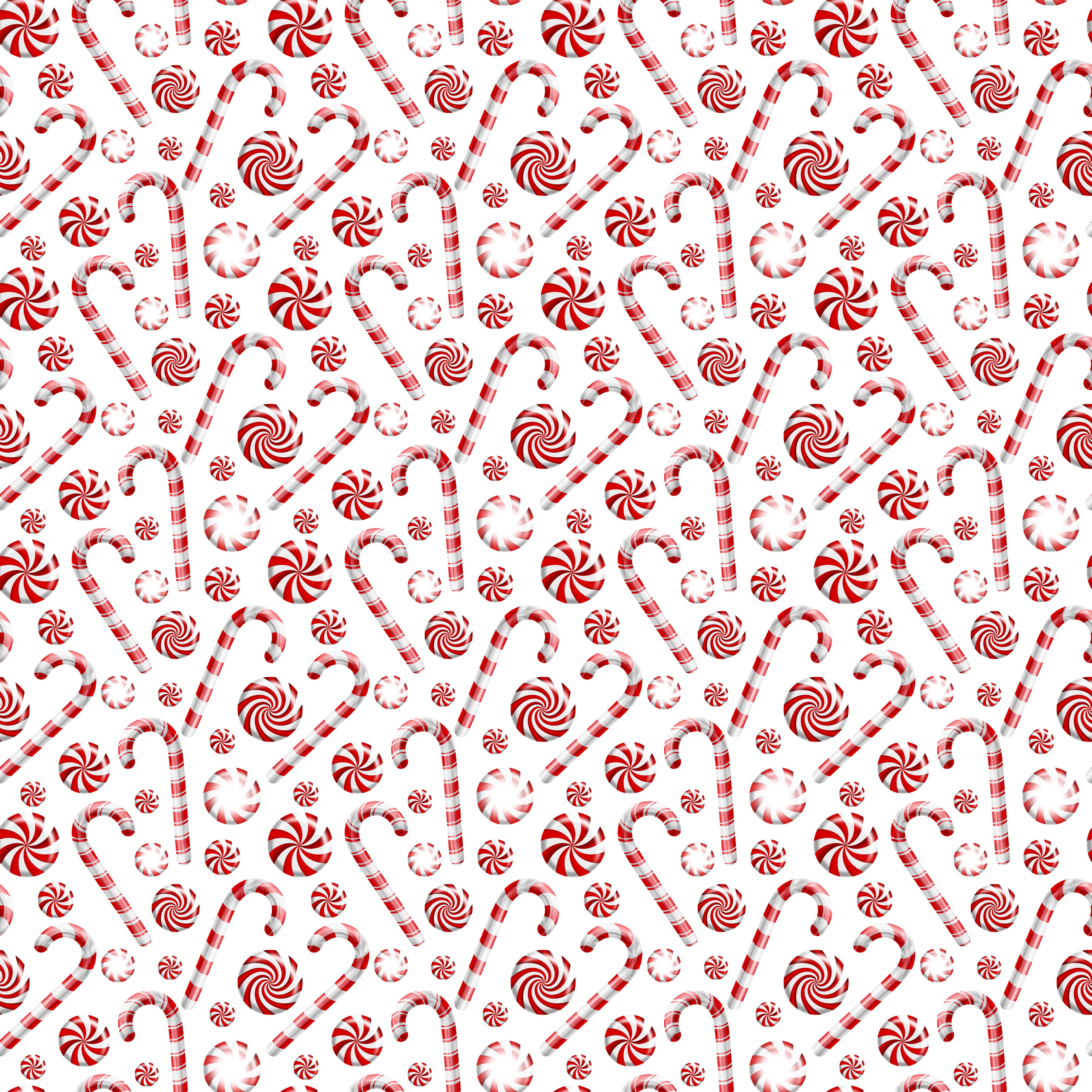 Candy Canes and Peppermints Patterned Vinyl 12" x 12" - The Vinyl Haus