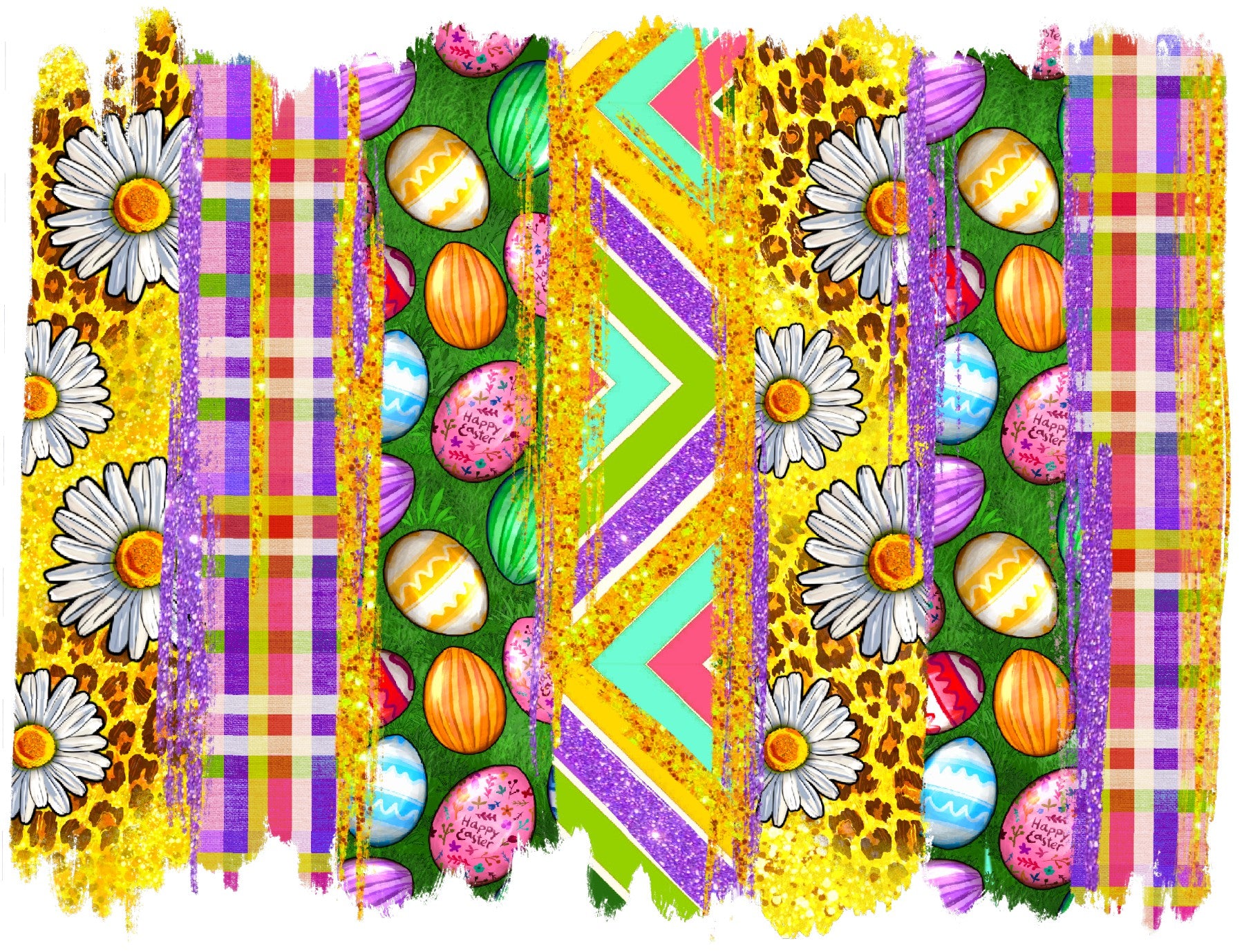 Easter Brush Strokes Patterned Vinyl 12" x 9" - The Vinyl Haus