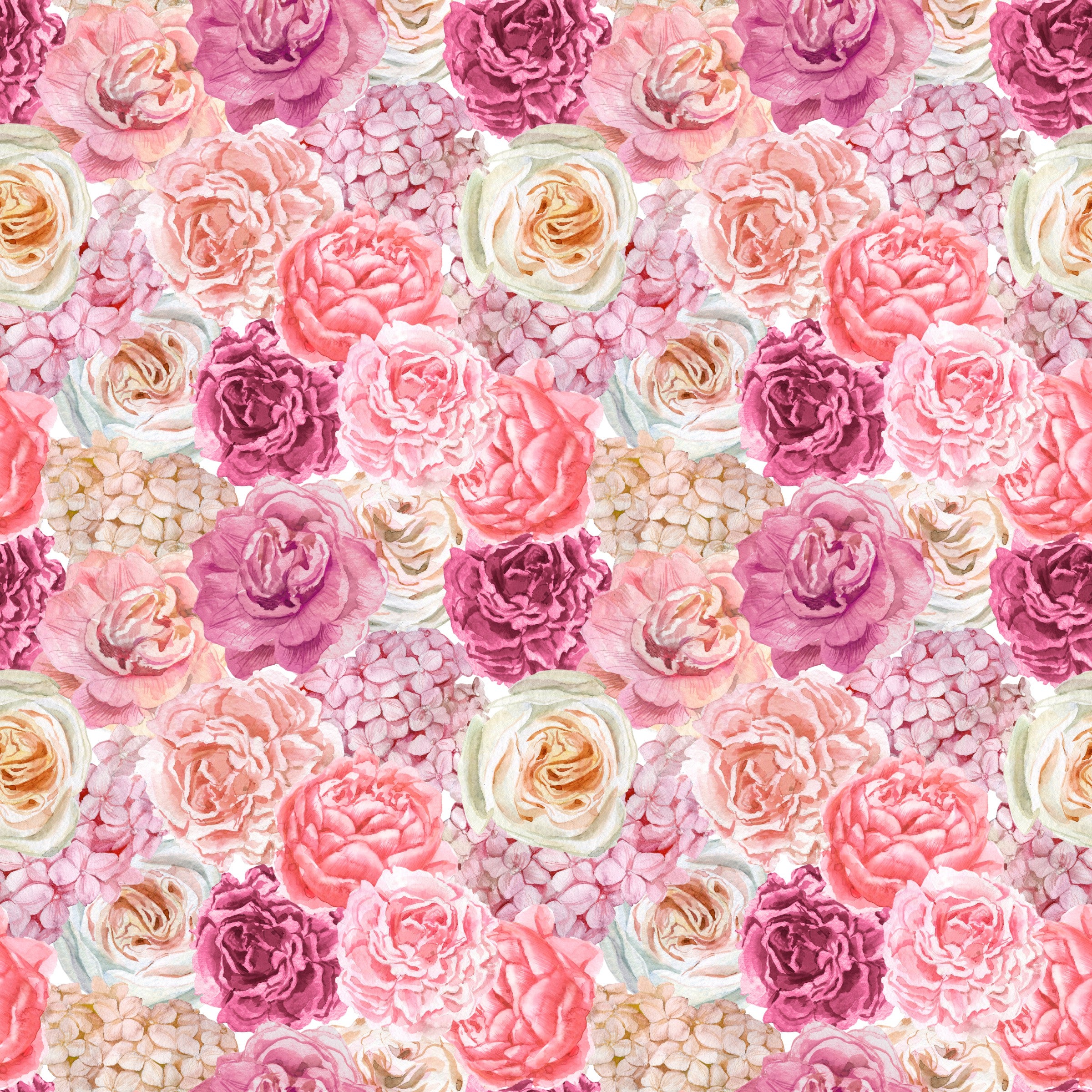 Pink Flowers Patterned Vinyl 12" x 12" - The Vinyl Haus