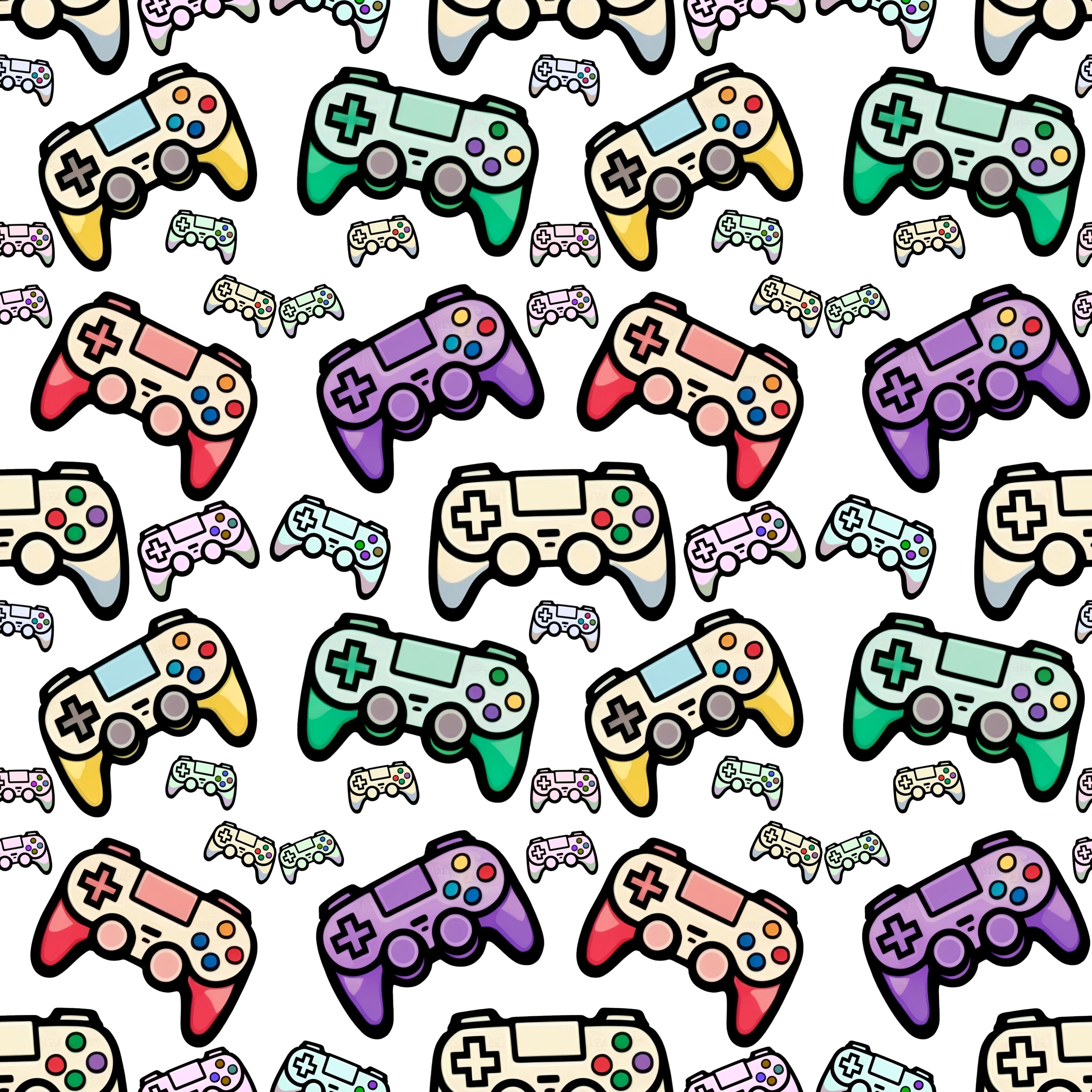 Gaming Controllers Patterned Vinyl 12" x 12" - The Vinyl Haus