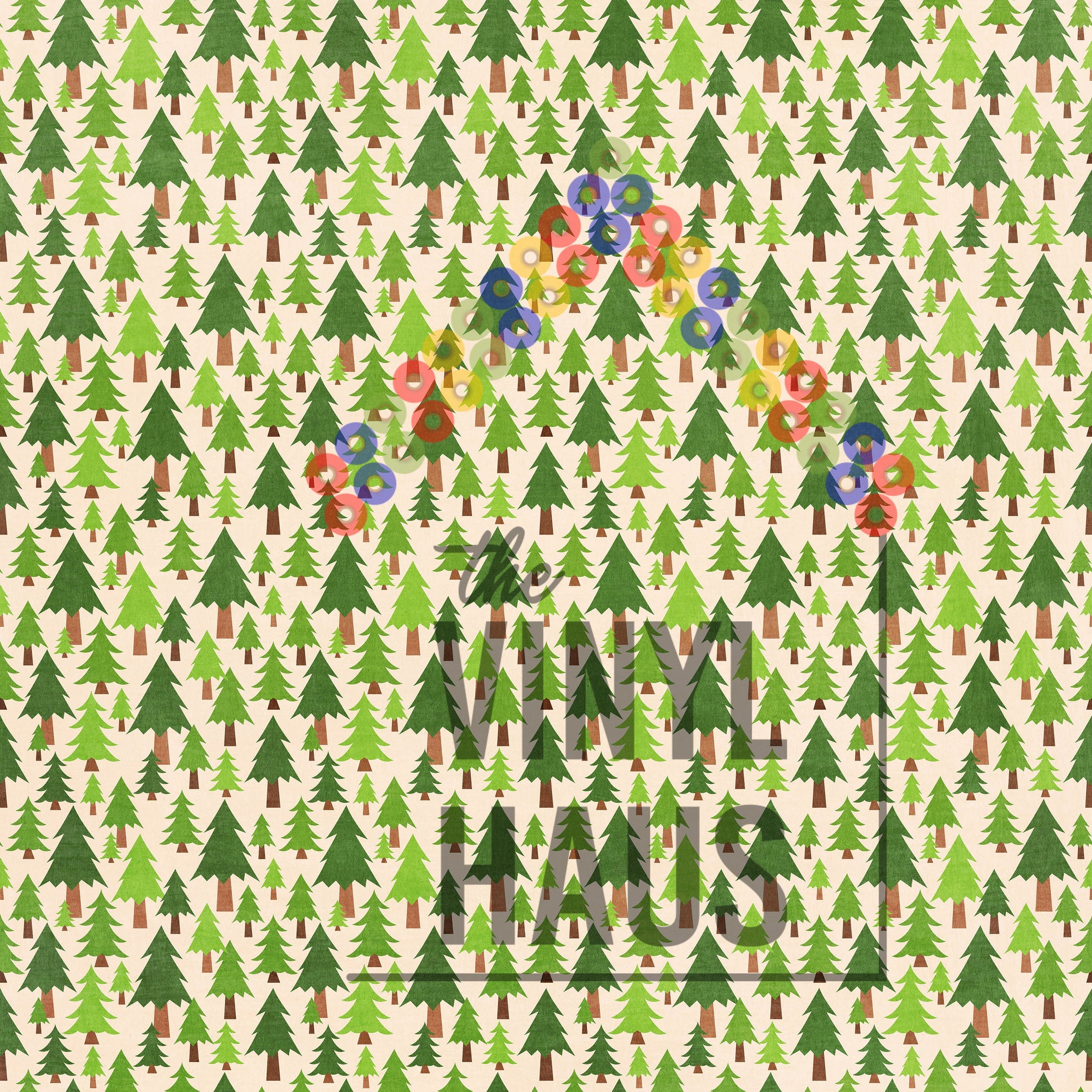 Christmas Trees Pattern Vinyl 12" x 12" - The Vinyl Haus