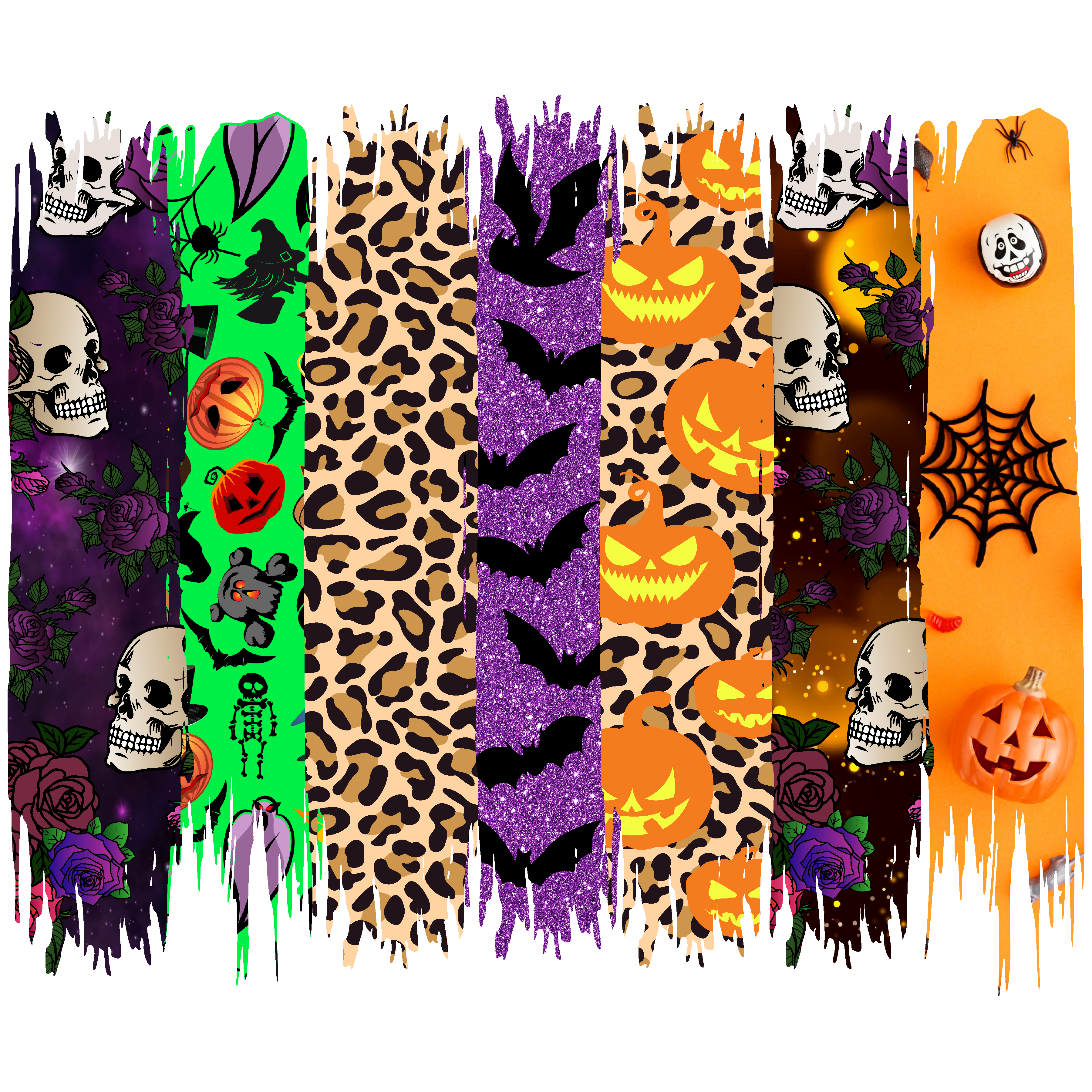 Halloween Brushstroke Patterned Vinyl 12" x 12" - The Vinyl Haus