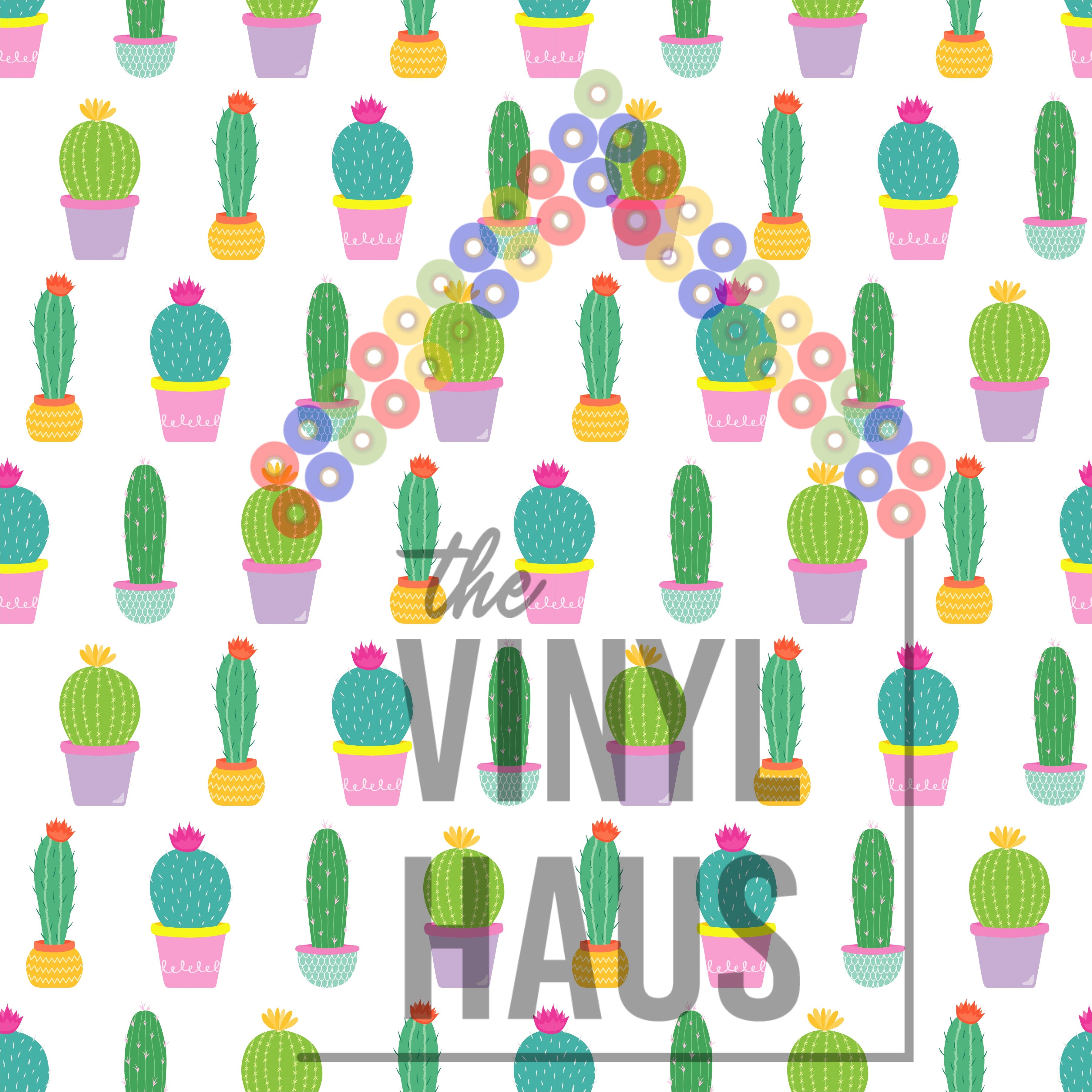 Cactus Pattern Vinyl 12" x 12" - The Vinyl Haus