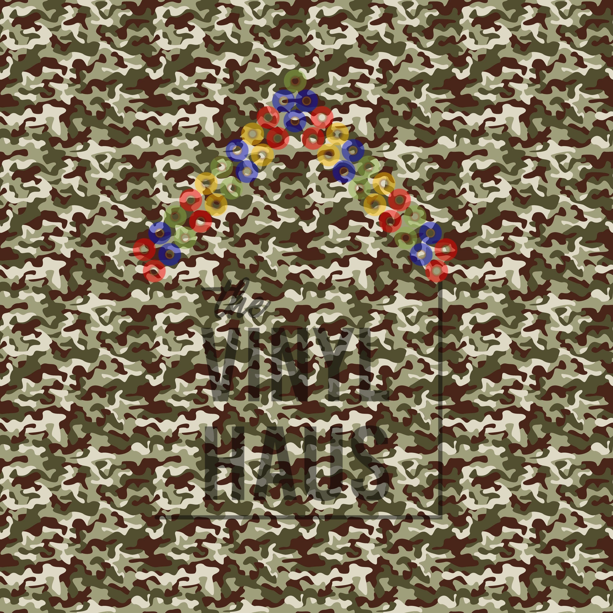 Camouflage Pattern Vinyl 12" x 12" - The Vinyl Haus