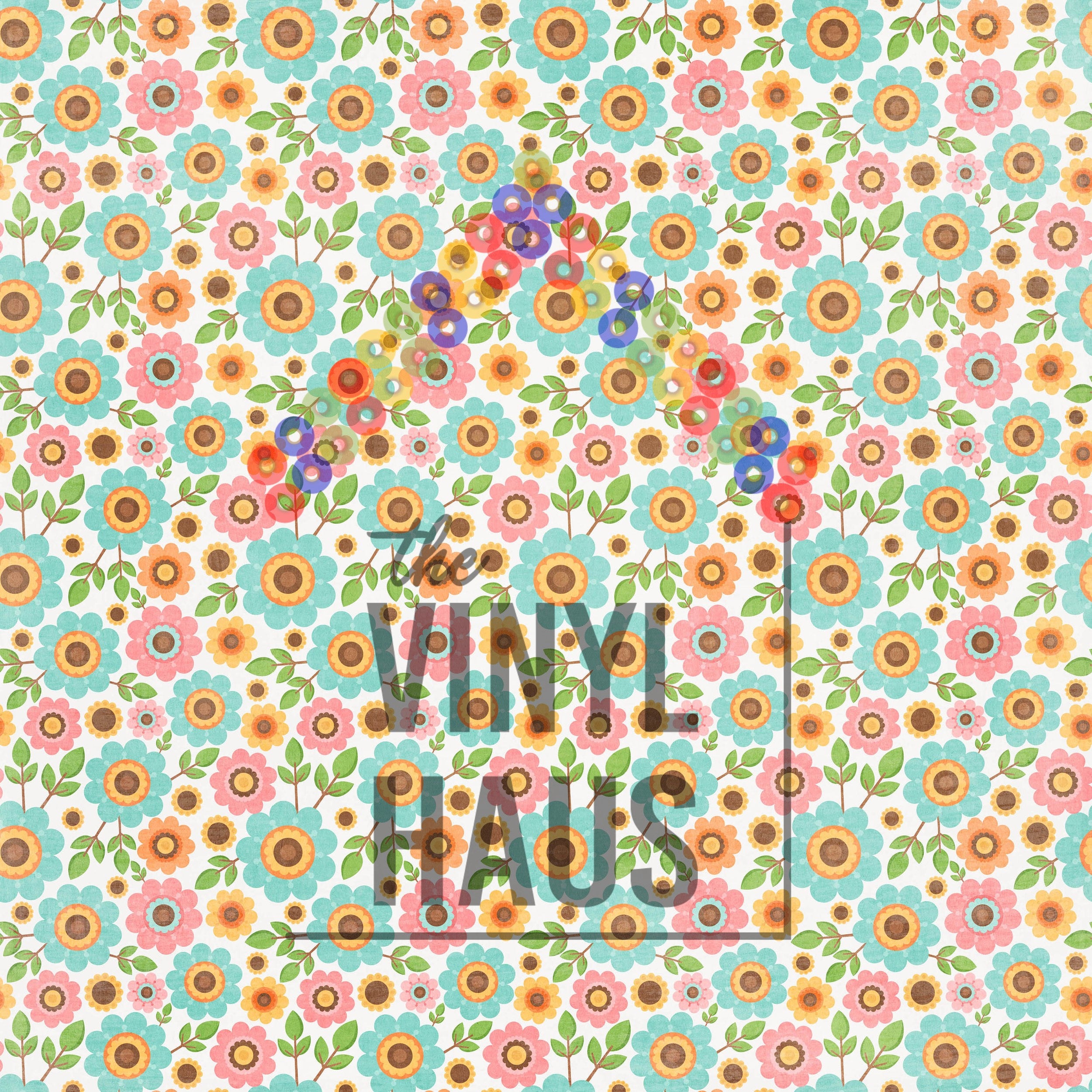 Spring Flowers Pattern Vinyl 12" x 12" - The Vinyl Haus