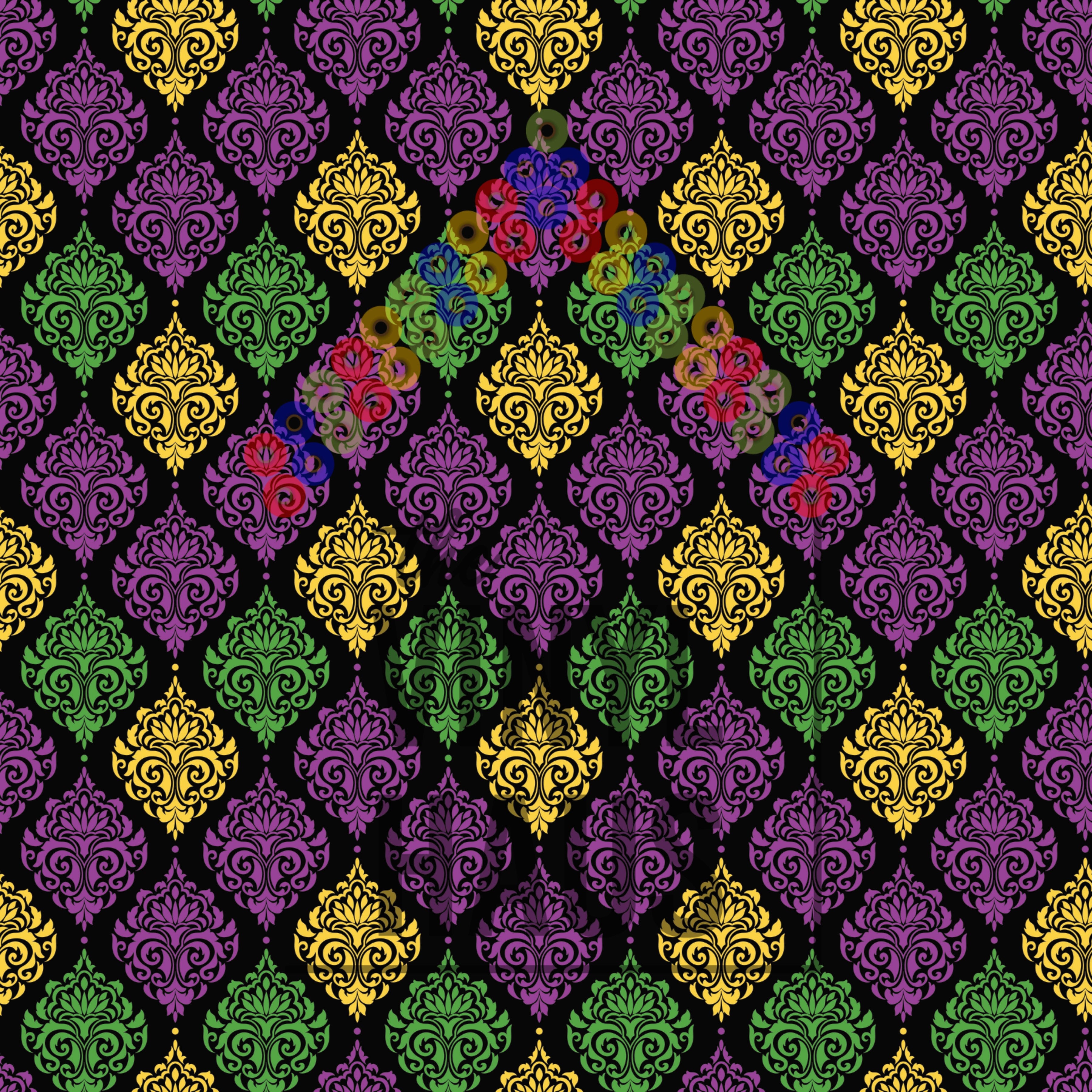 Mardi Gras Pattern Vinyl 12" x 12" - The Vinyl Haus