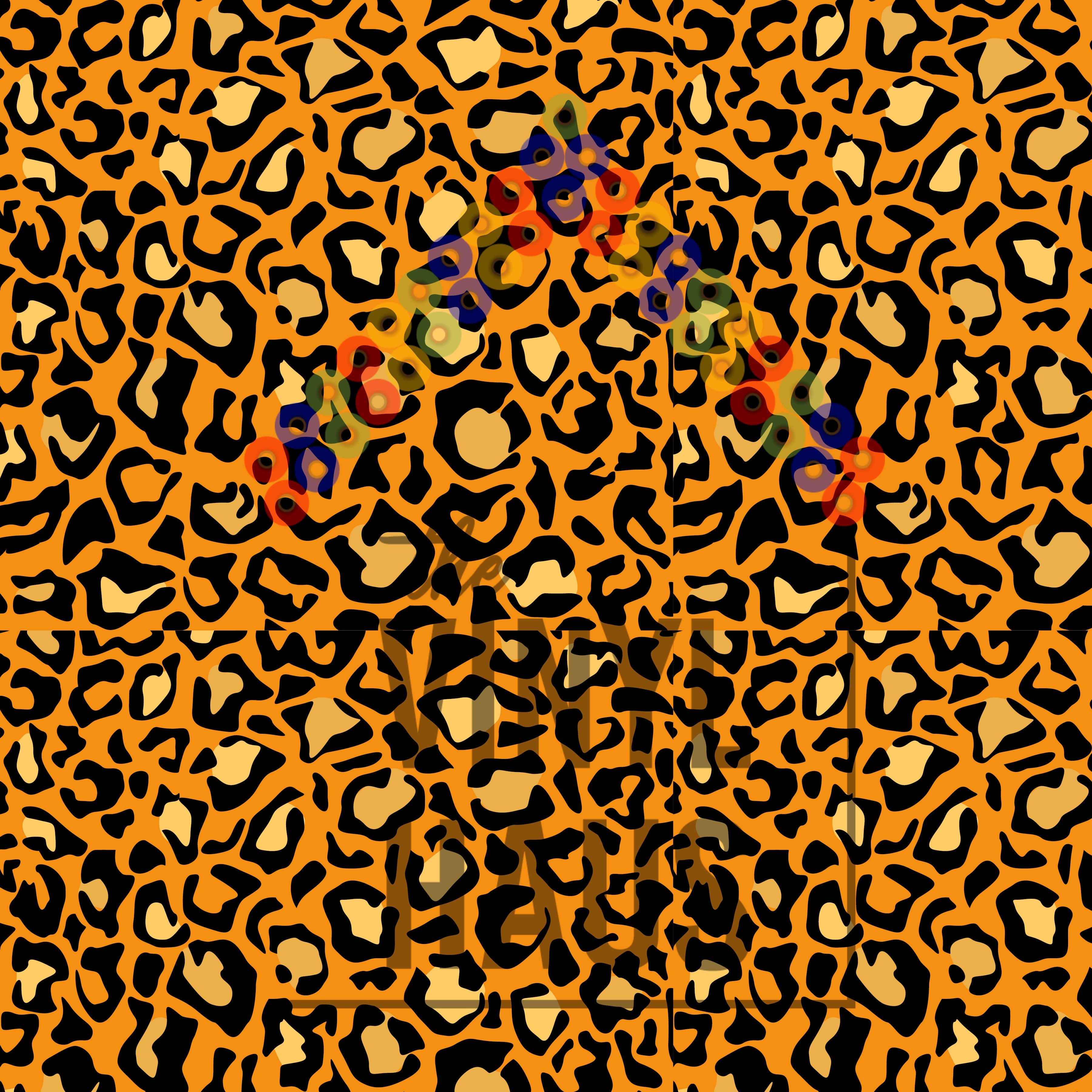 Halloween Cheetah Pattern Vinyl 12" x 12" - The Vinyl Haus