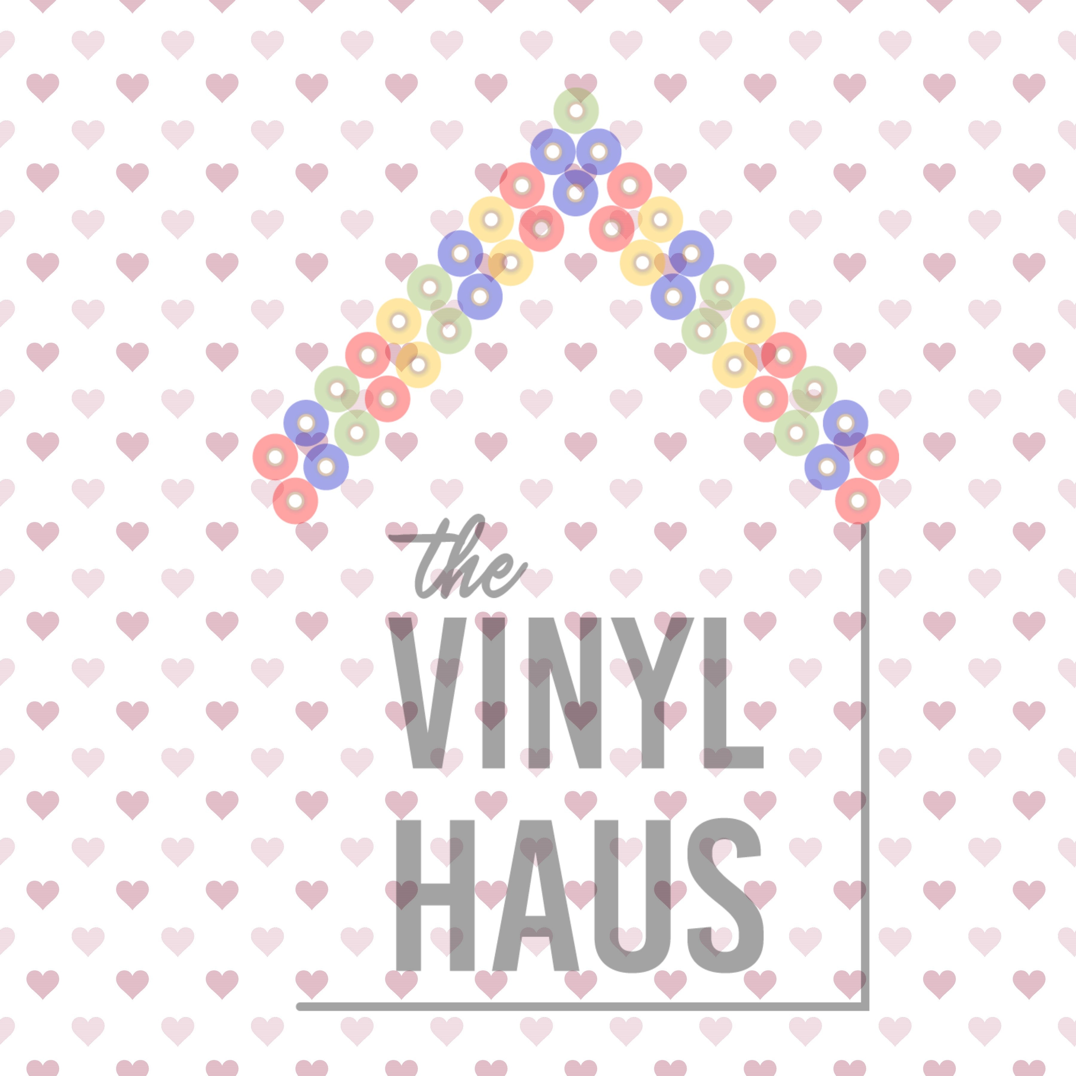Pink Hearts Pattern Vinyl 12" x 12" - The Vinyl Haus