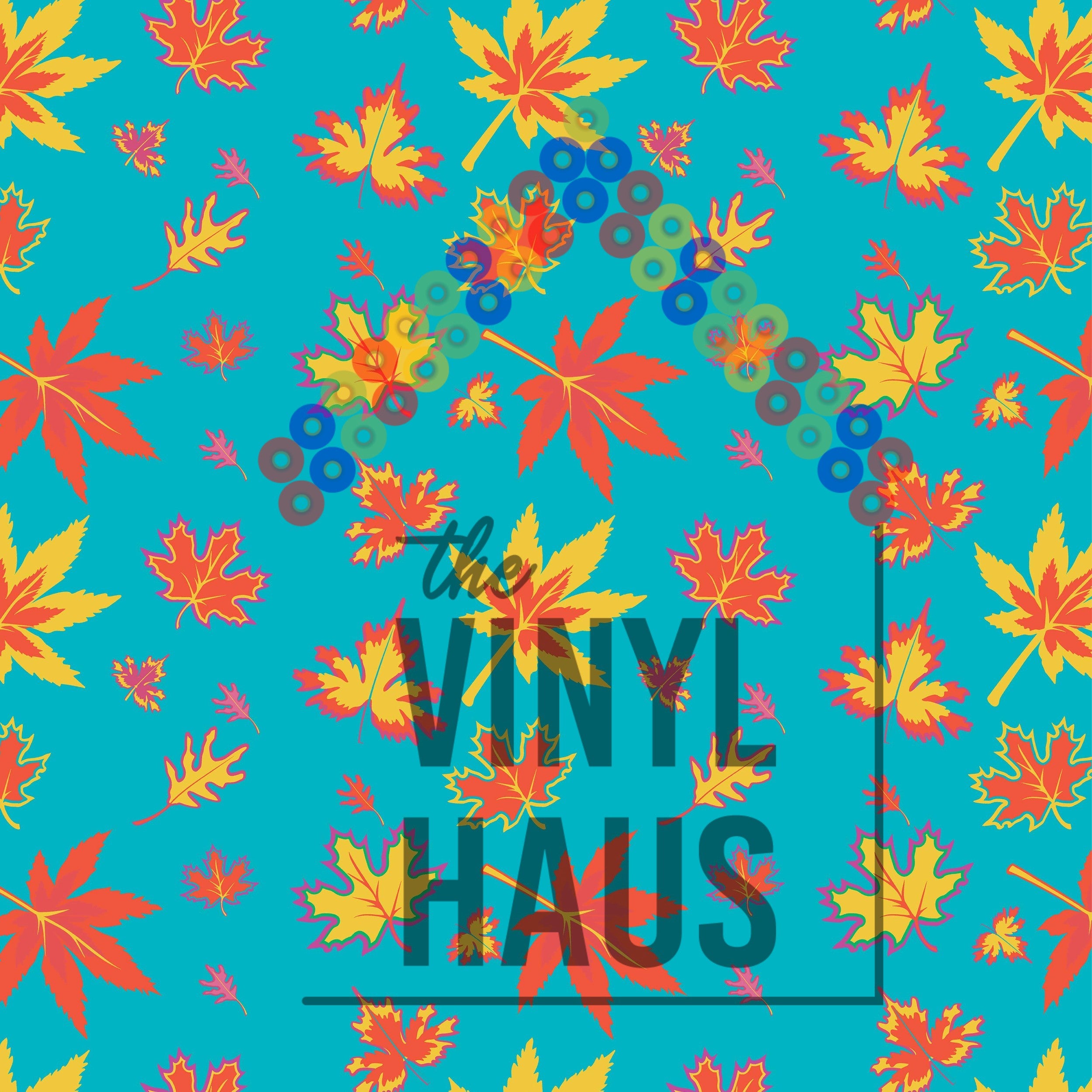Fall Leaves Pattern Vinyl 12" x 12" - The Vinyl Haus