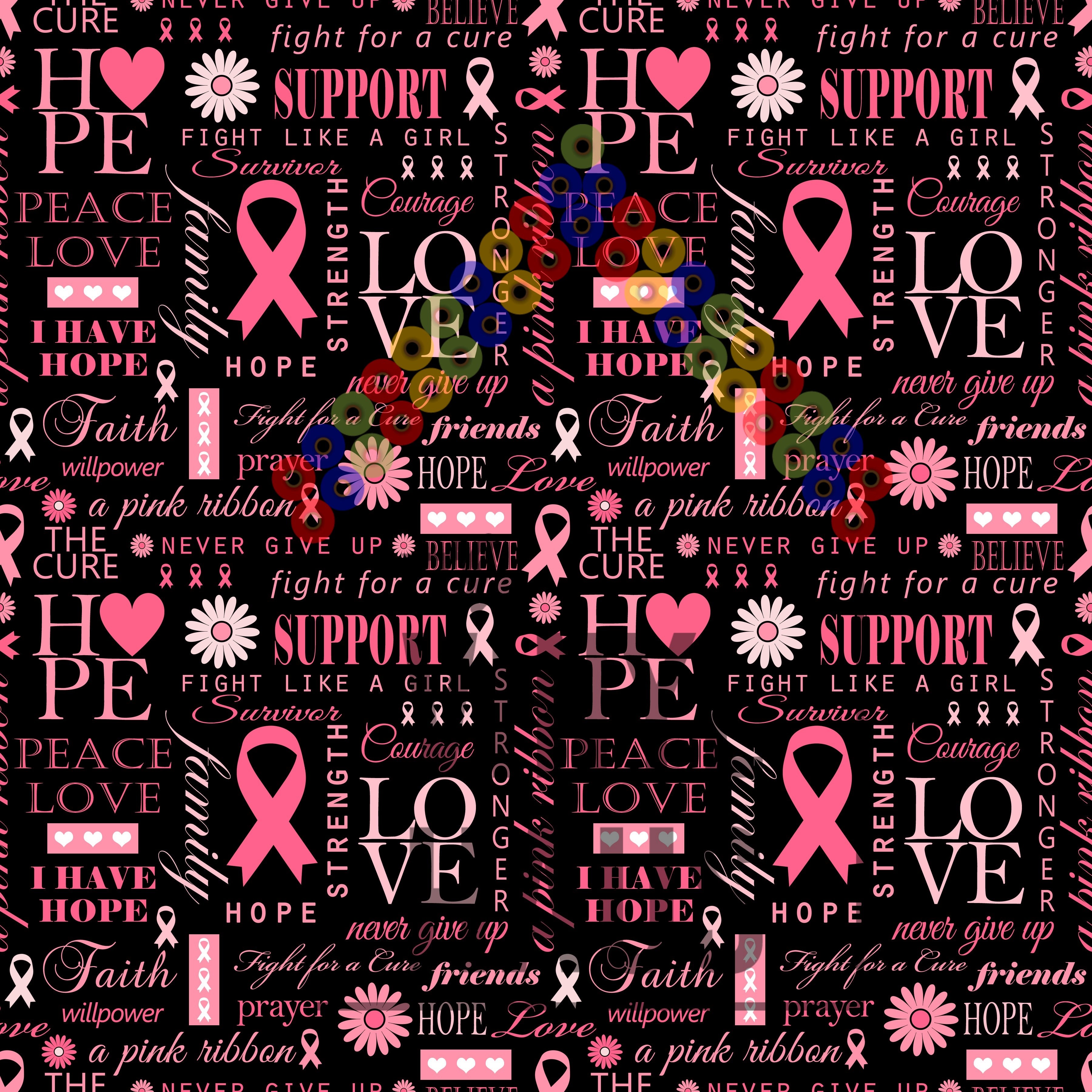 Breast Cancer Pattern Vinyl 12" x 12" - The Vinyl Haus