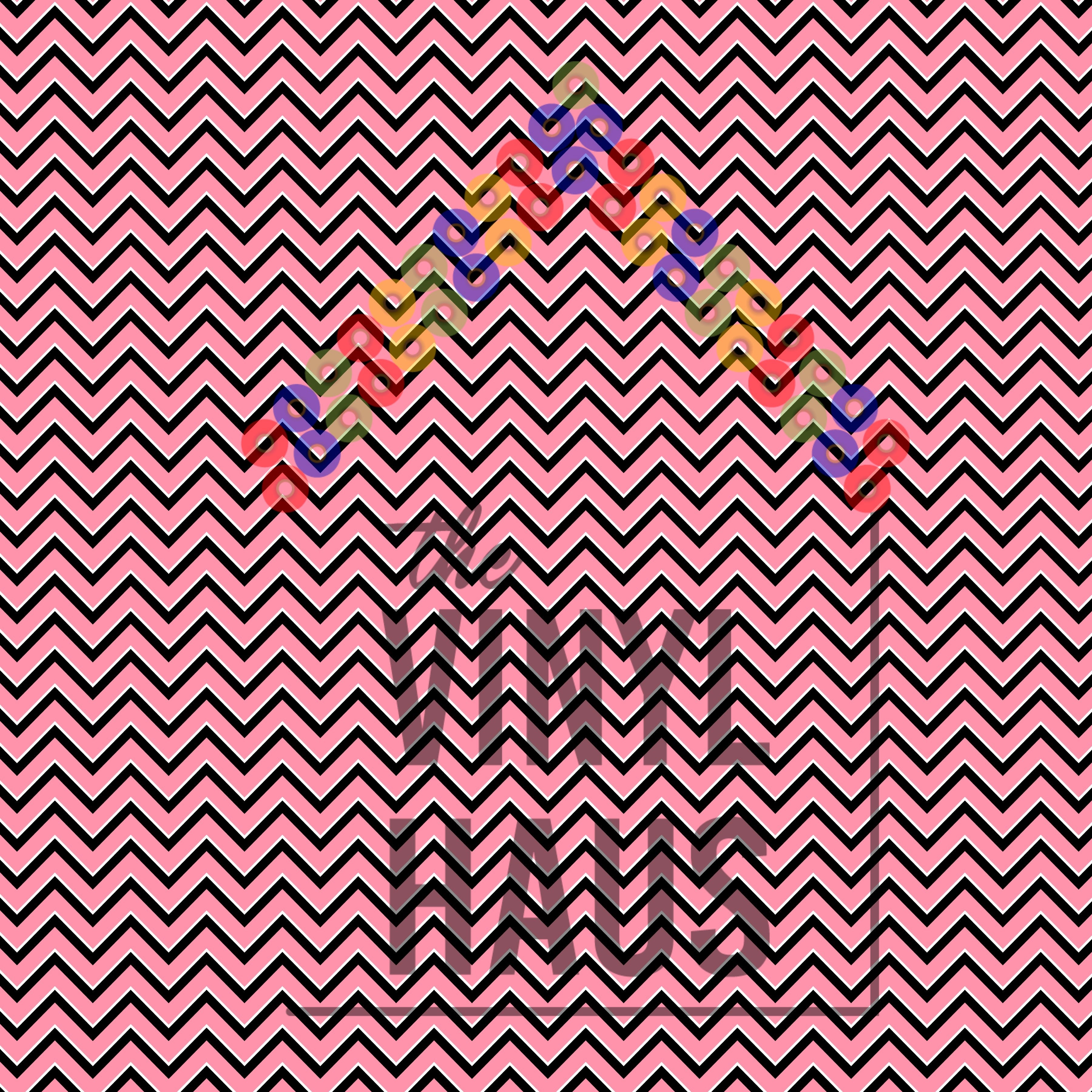 Pink Chevron Breast Cancer Pattern Vinyl 12" x 12" - The Vinyl Haus