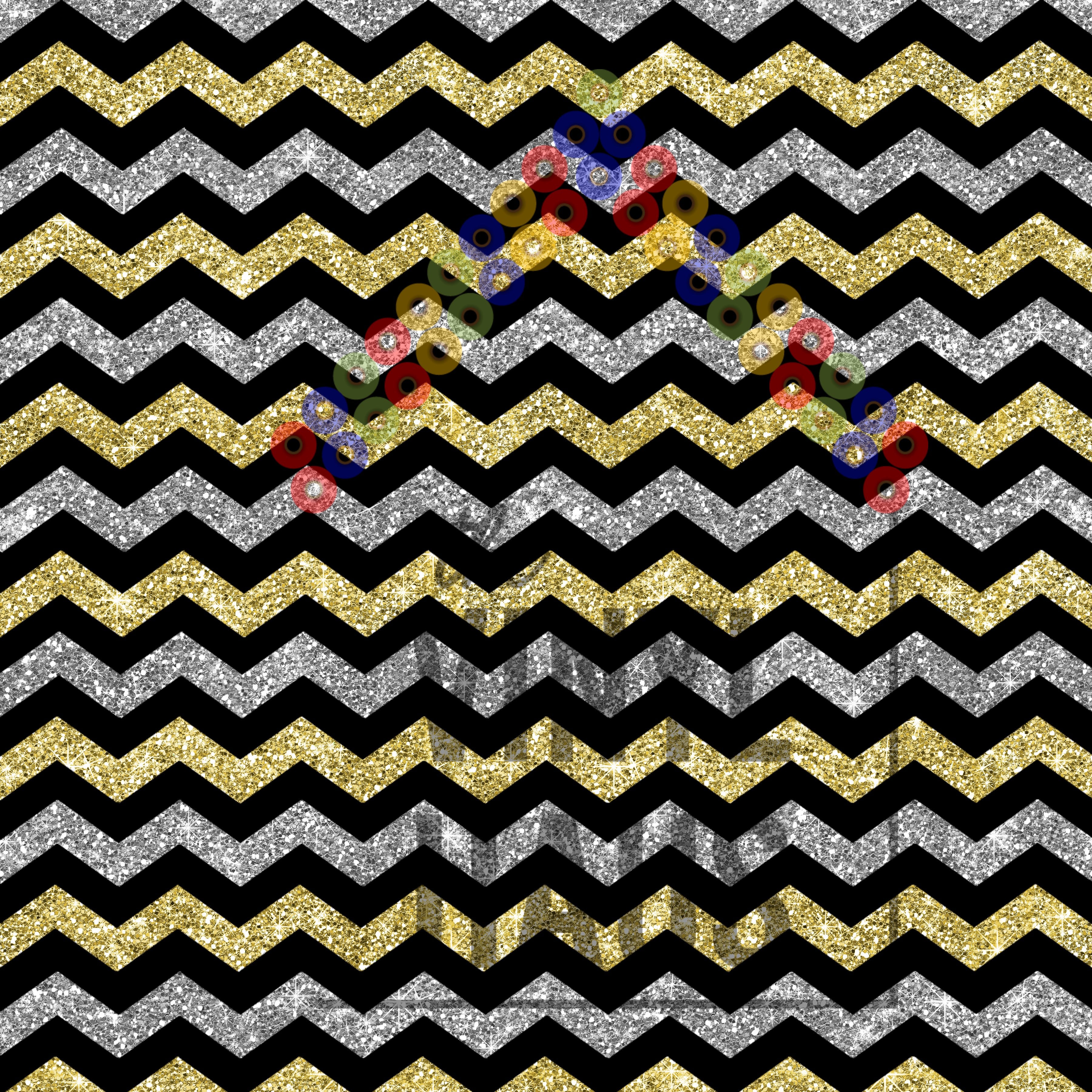 Glitter Chevron Pattern Vinyl 12" x 12" - The Vinyl Haus