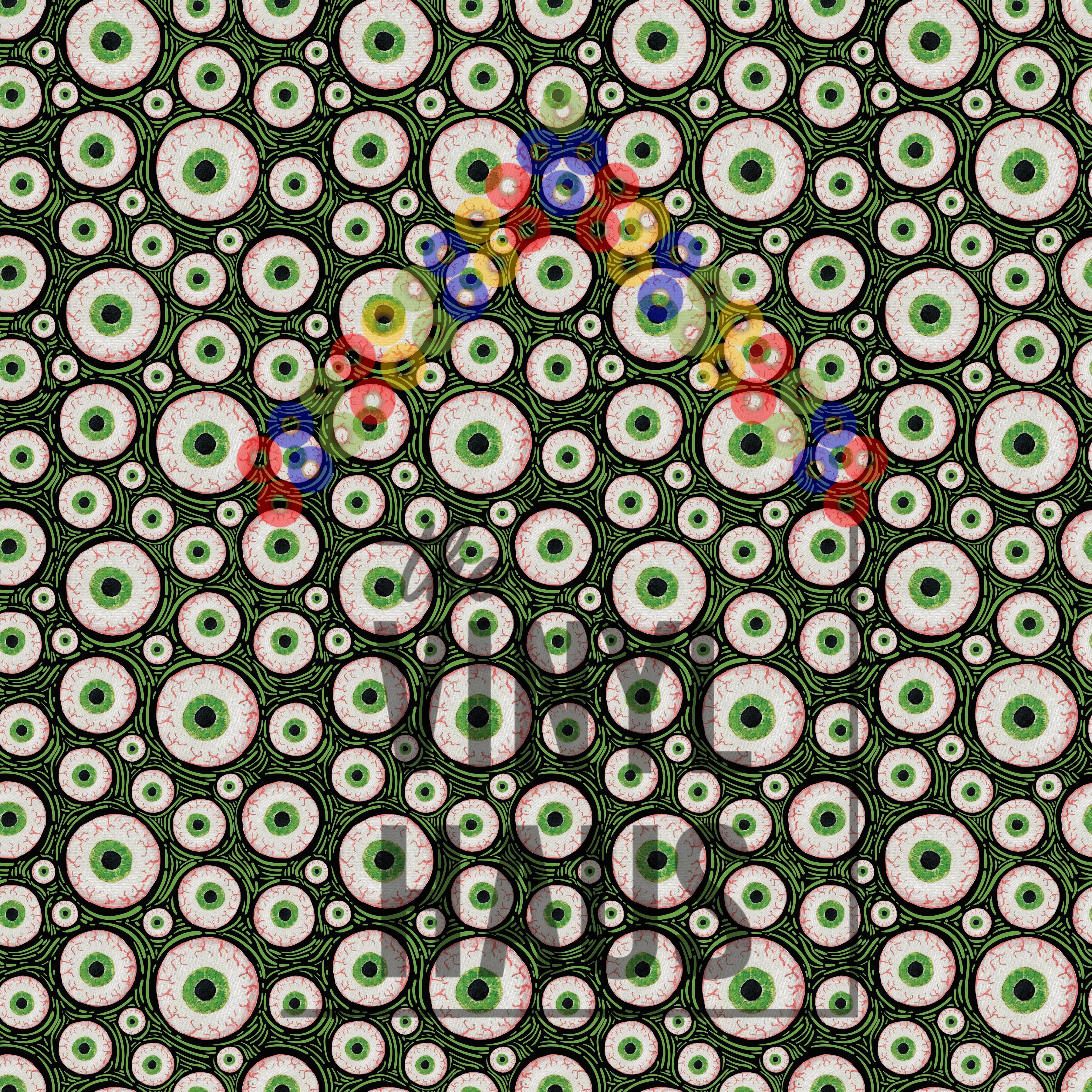 Eyeballs Halloween Pattern Vinyl 12" x 12" - The Vinyl Haus