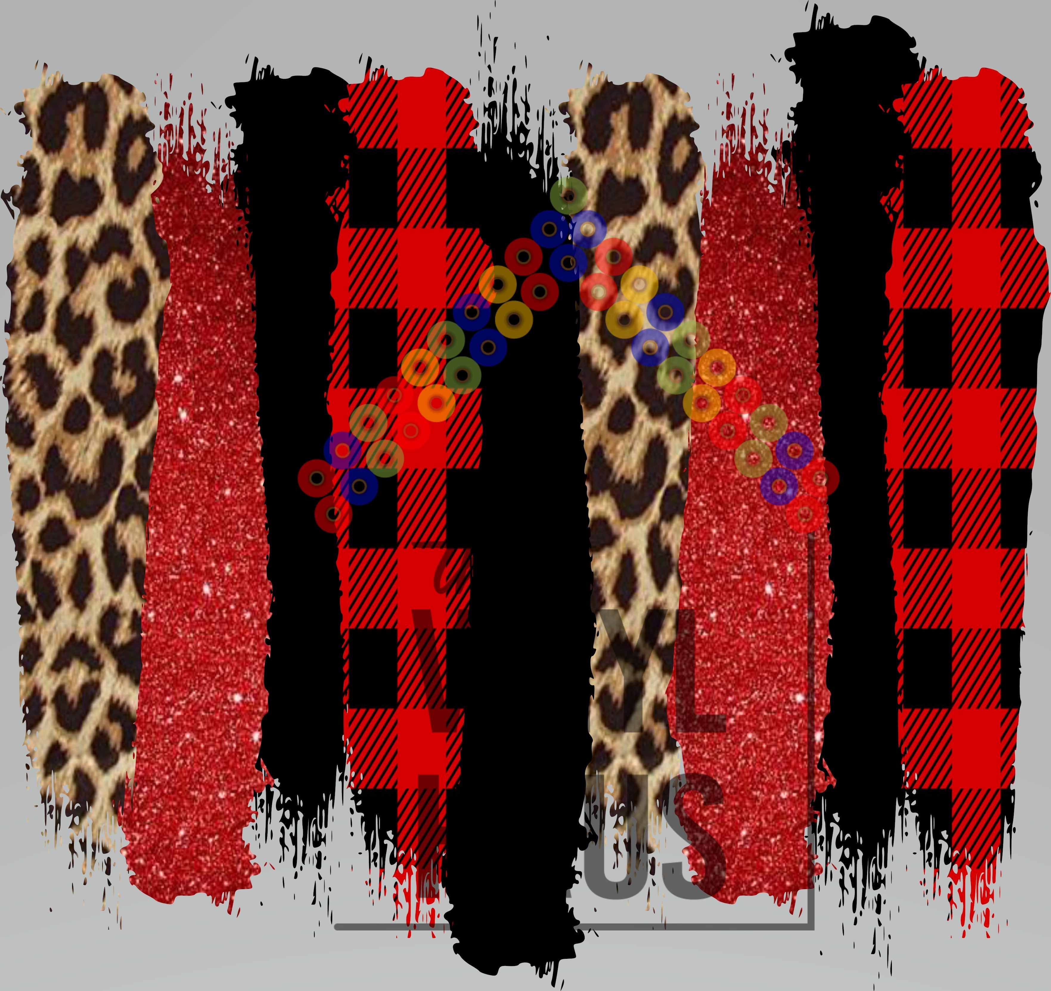 Christmas Brushstrokes Pattern Vinyl 12" x 11" - The Vinyl Haus