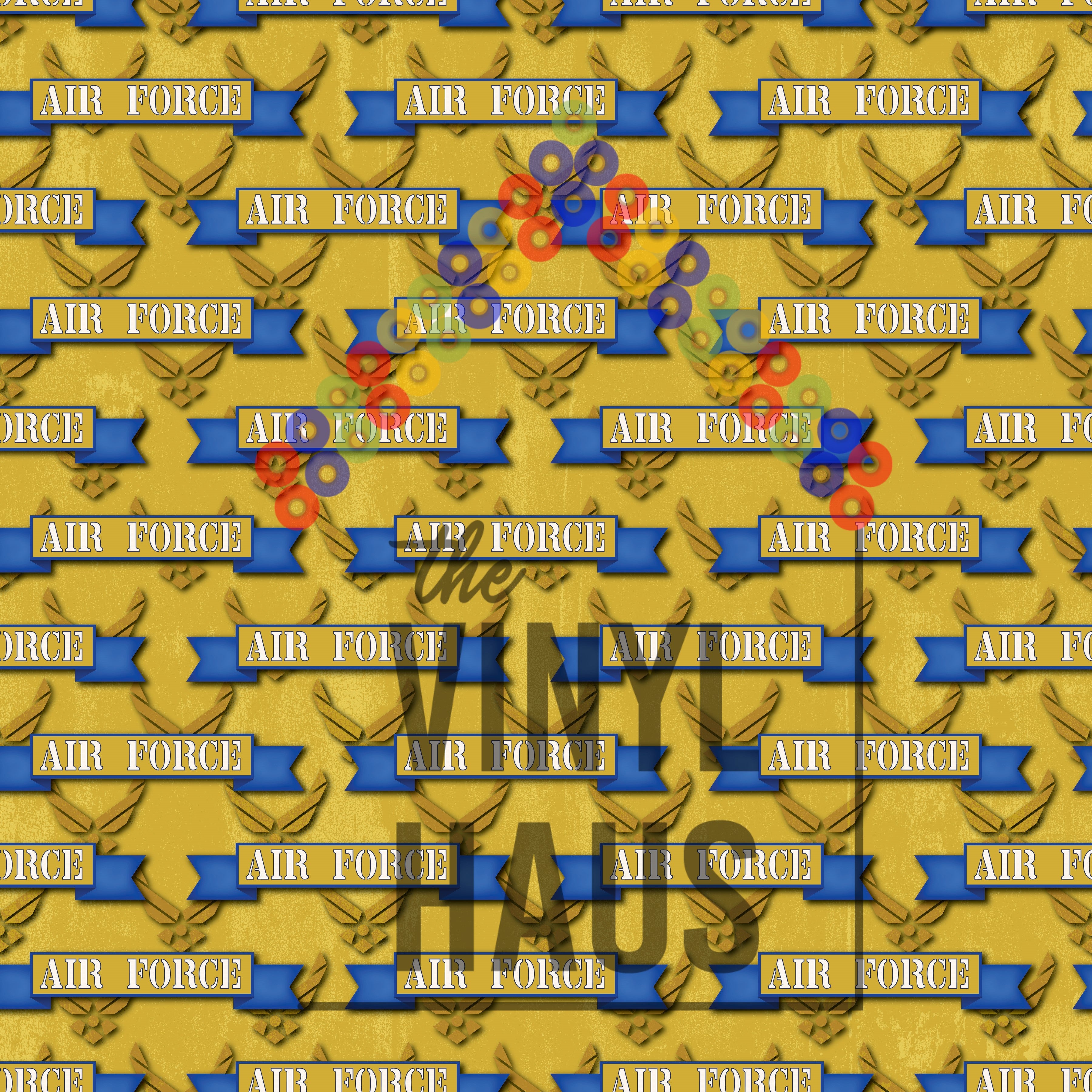 Air Force Badge Pattern Vinyl 12" x 12" - The Vinyl Haus