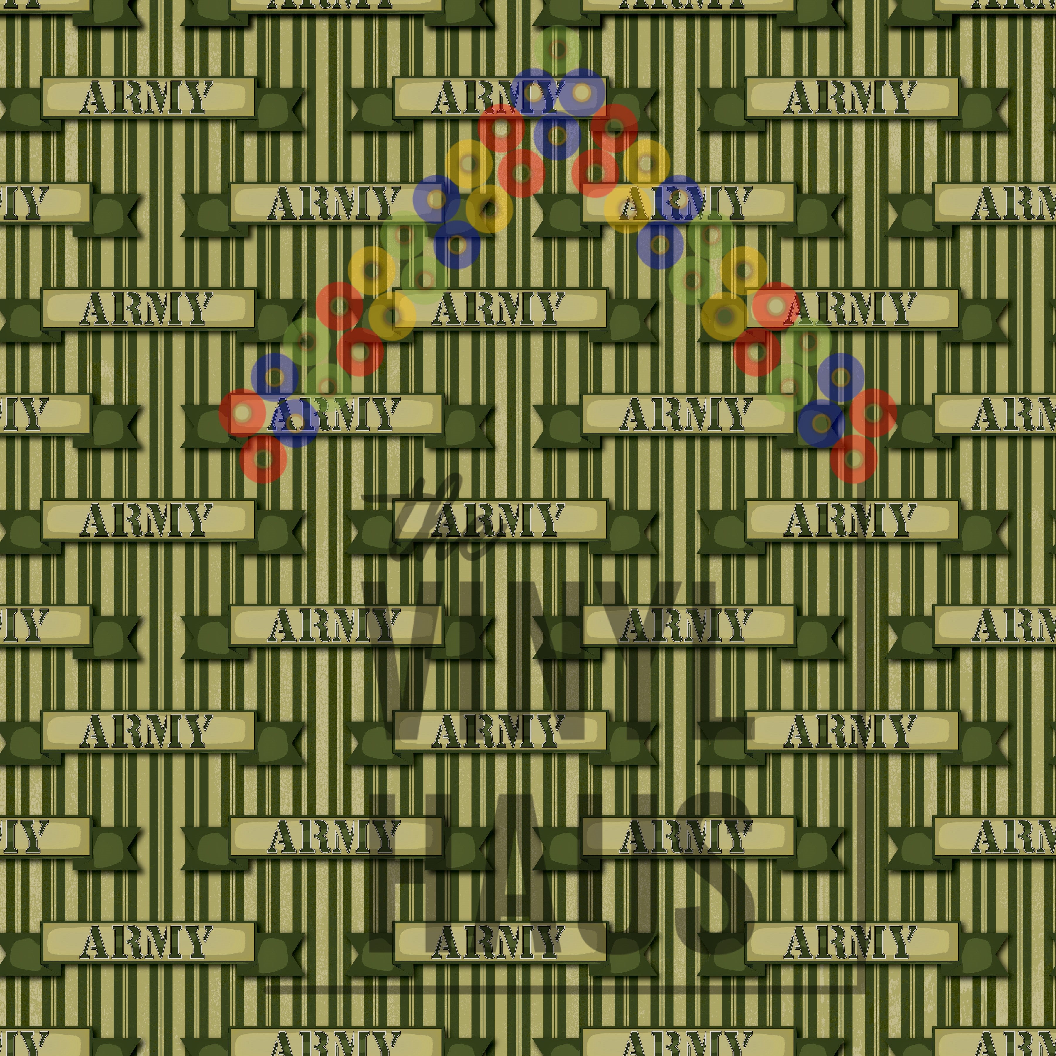 Army Badge Pattern Vinyl 12" x 12" - The Vinyl Haus