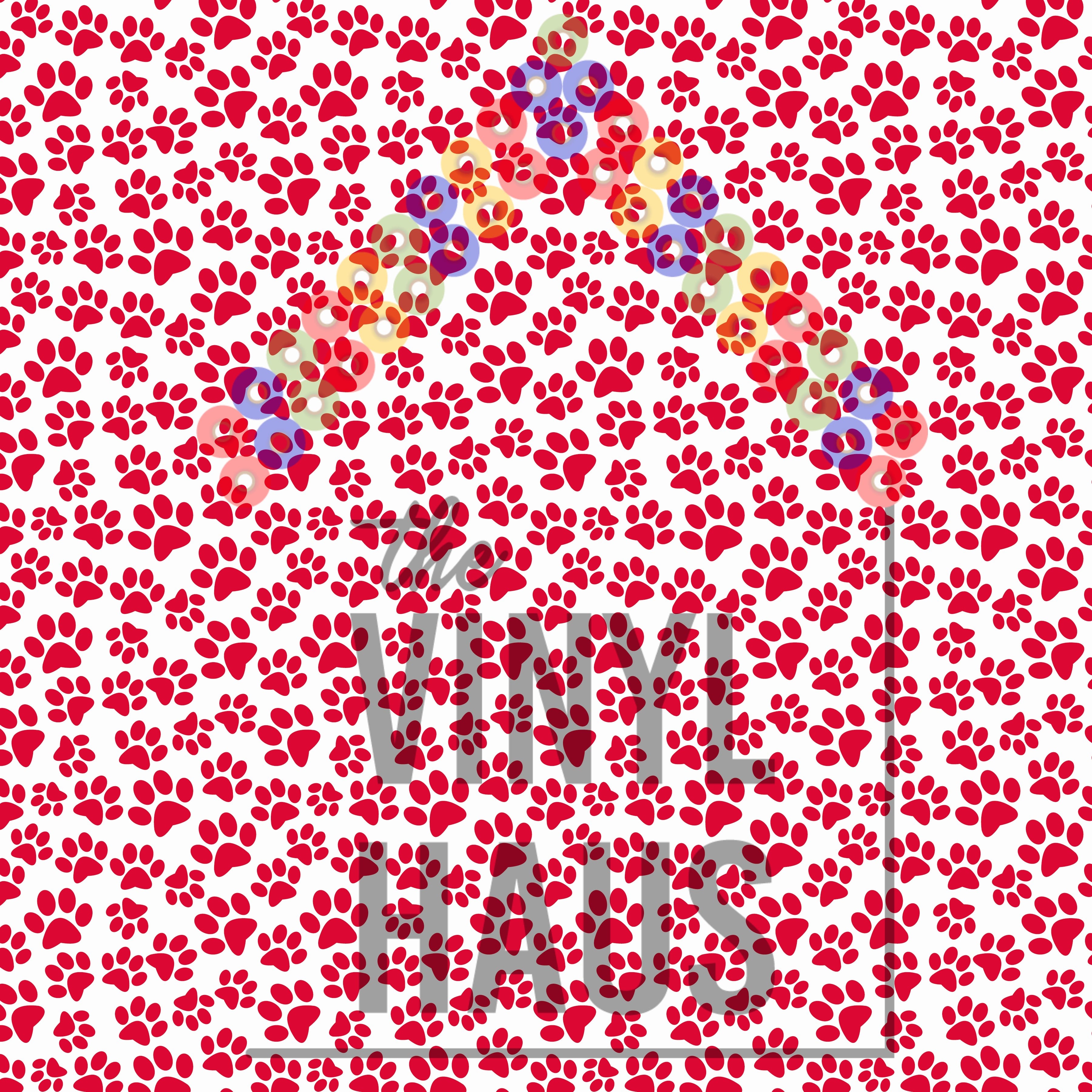 Cougar Paw Print Pattern Vinyl 12" x 12" - The Vinyl Haus