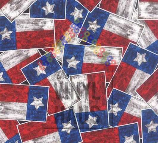 Texas Flags Pattern Vinyl 11" x 12" - The Vinyl Haus