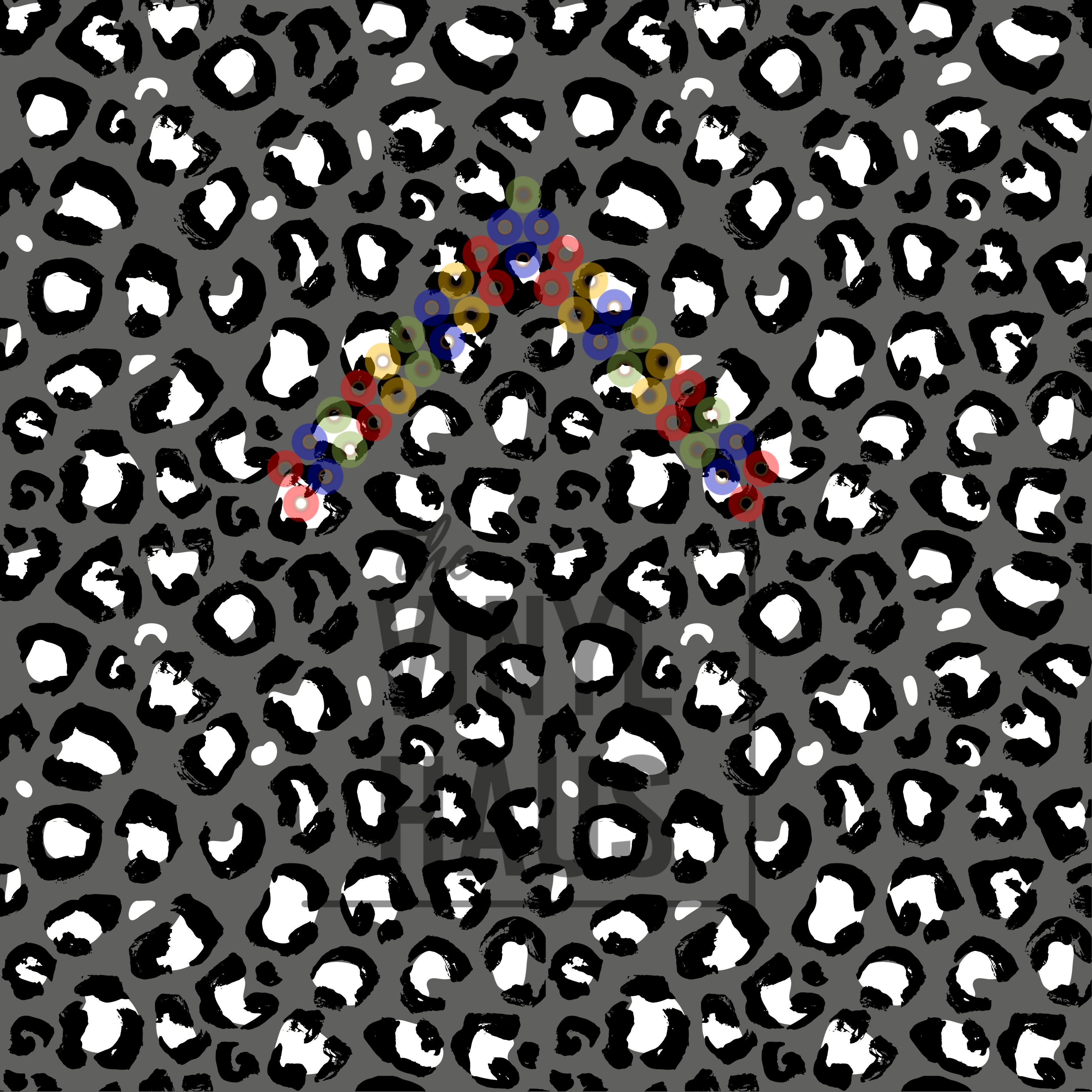 Charcoal Cheetah Print Pattern Vinyl 12" x 12" - The Vinyl Haus