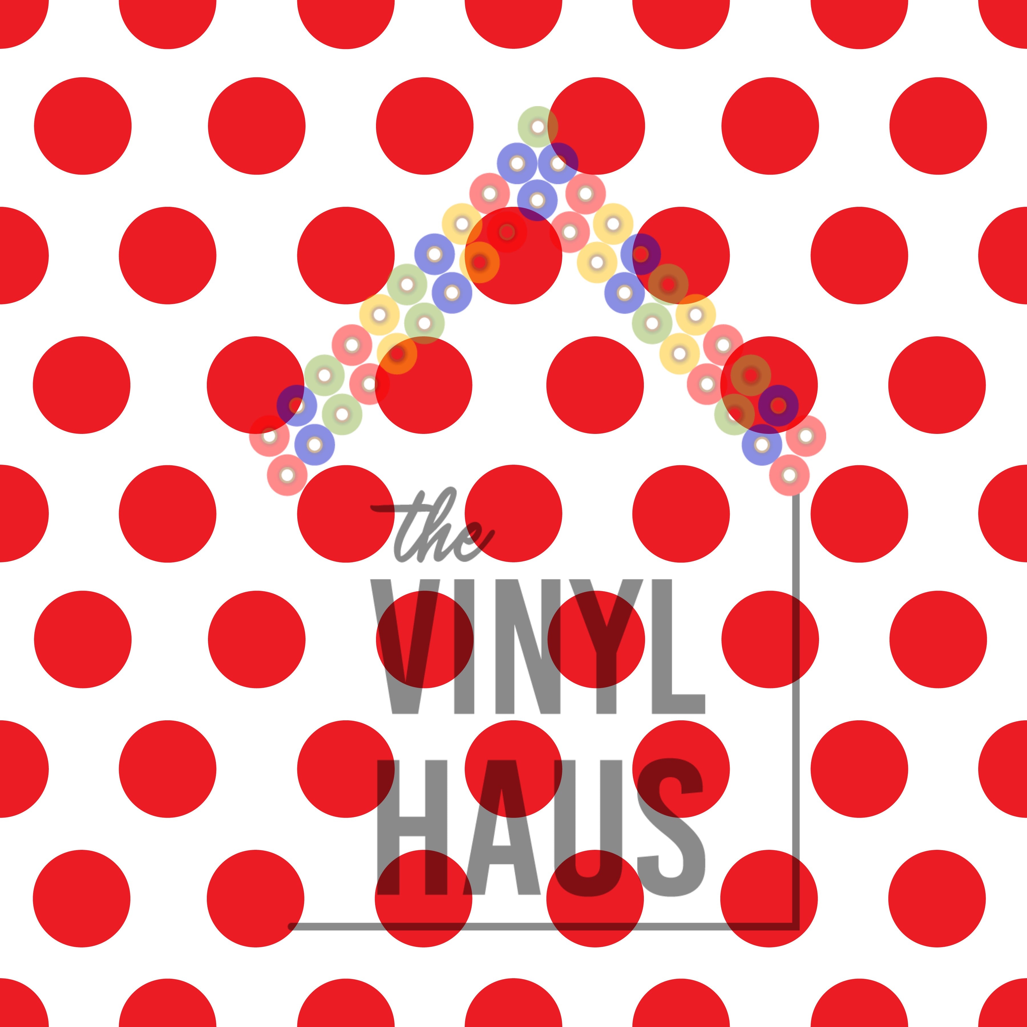 Red Polka Dot Pattern Vinyl 12" x 12" - The Vinyl Haus
