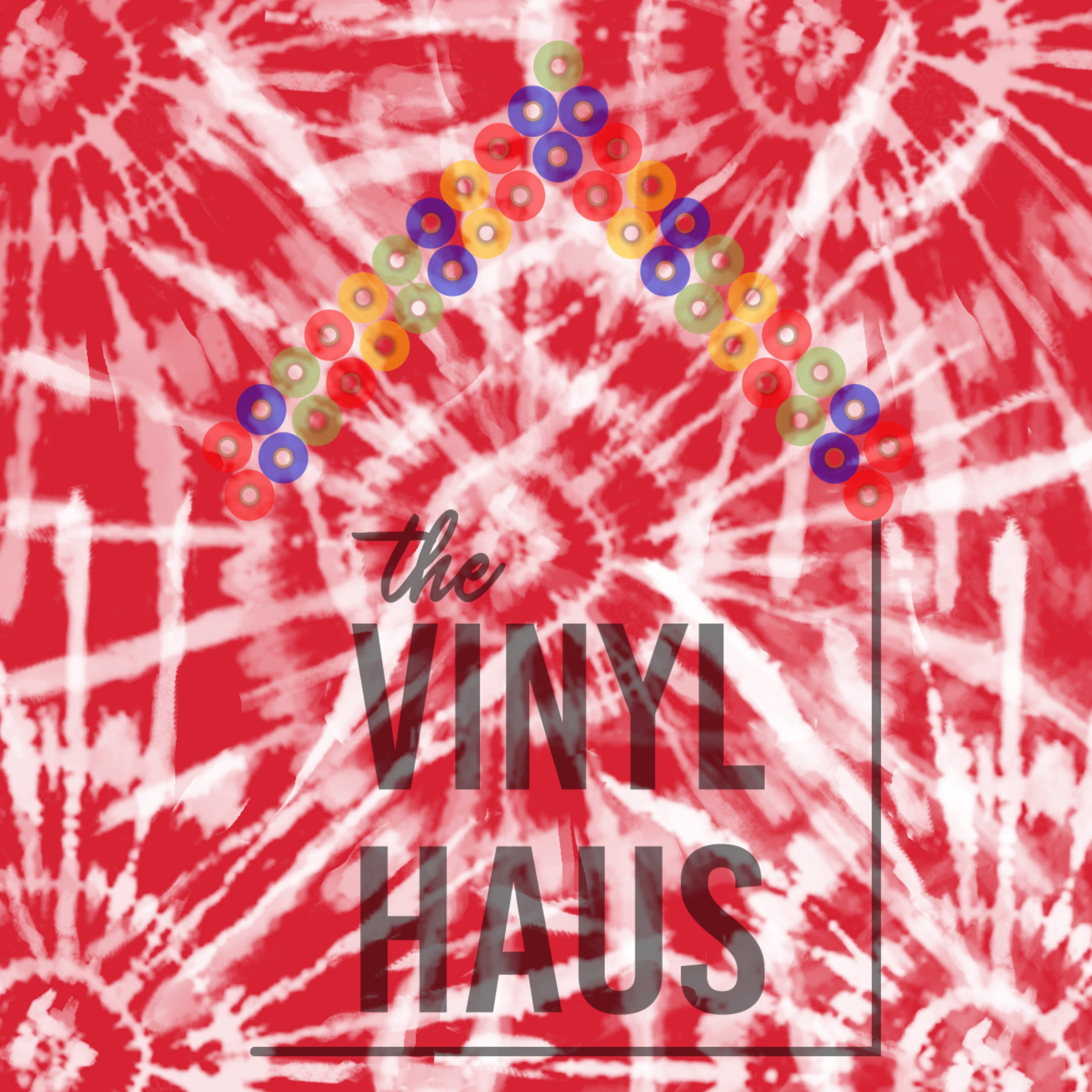 Red and White Tie Dye Pattern Vinyl 12" x 12" - The Vinyl Haus