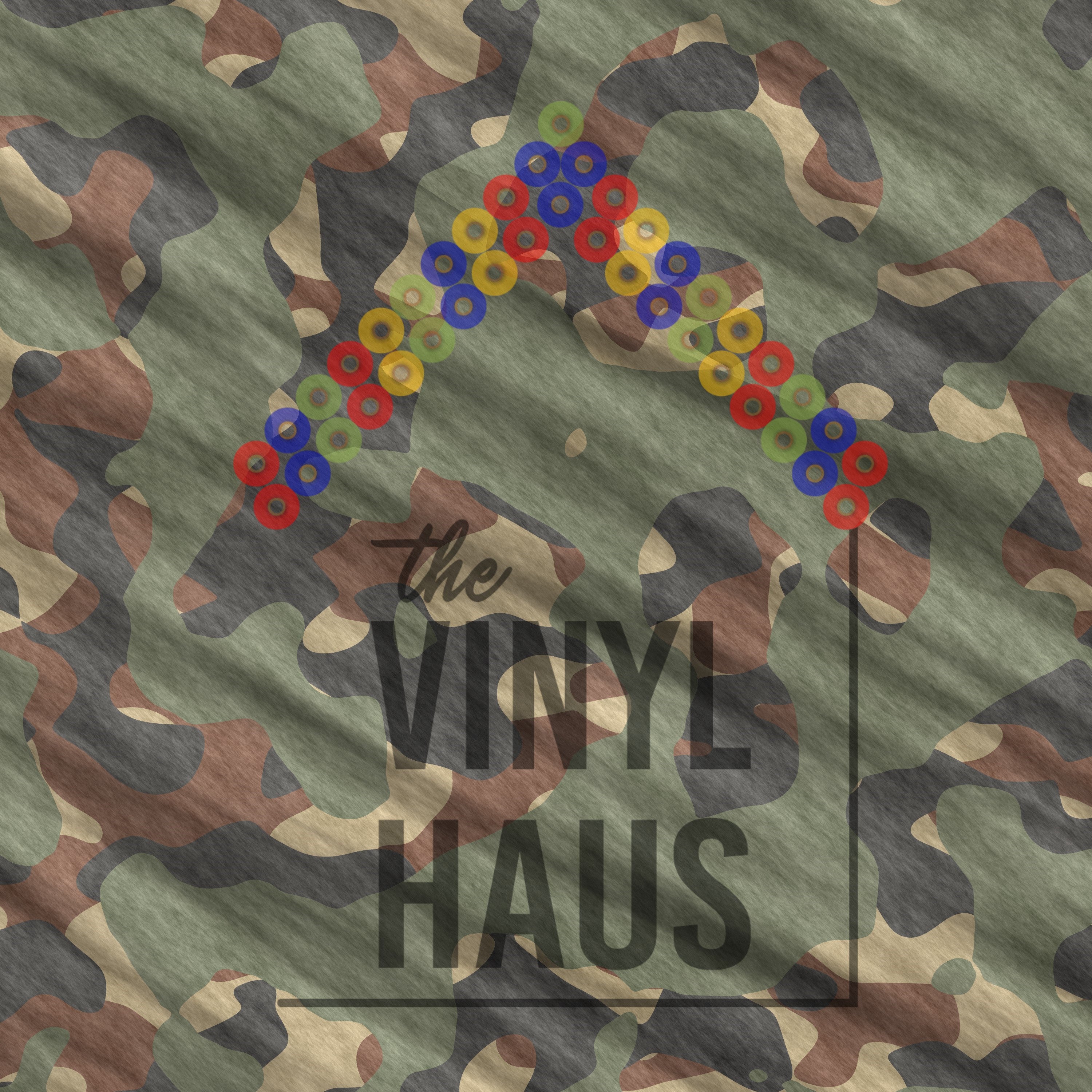 Green Camouflage Pattern Vinyl 12" x 12" - The Vinyl Haus