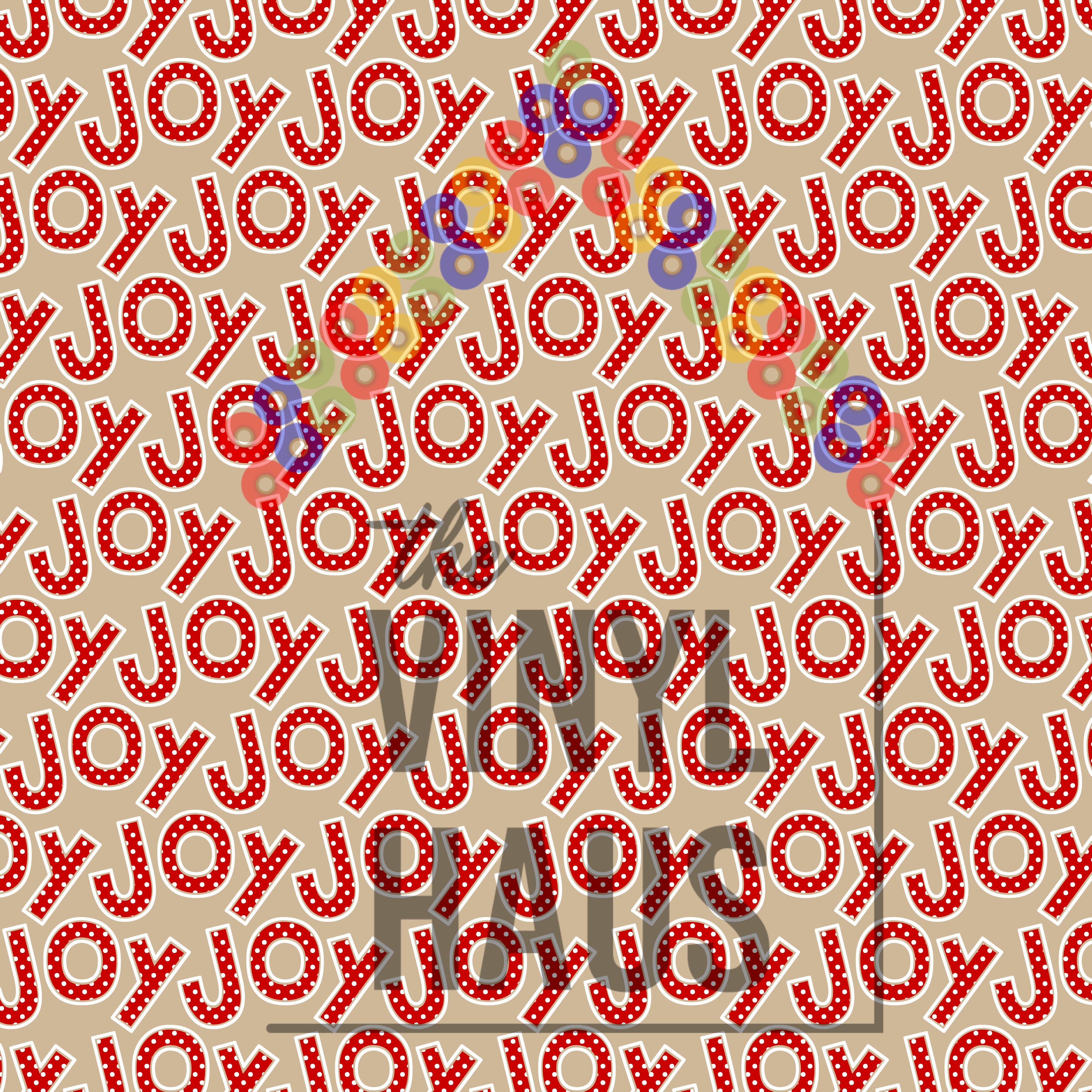 JOY Pattern Vinyl 12" x 12" - The Vinyl Haus
