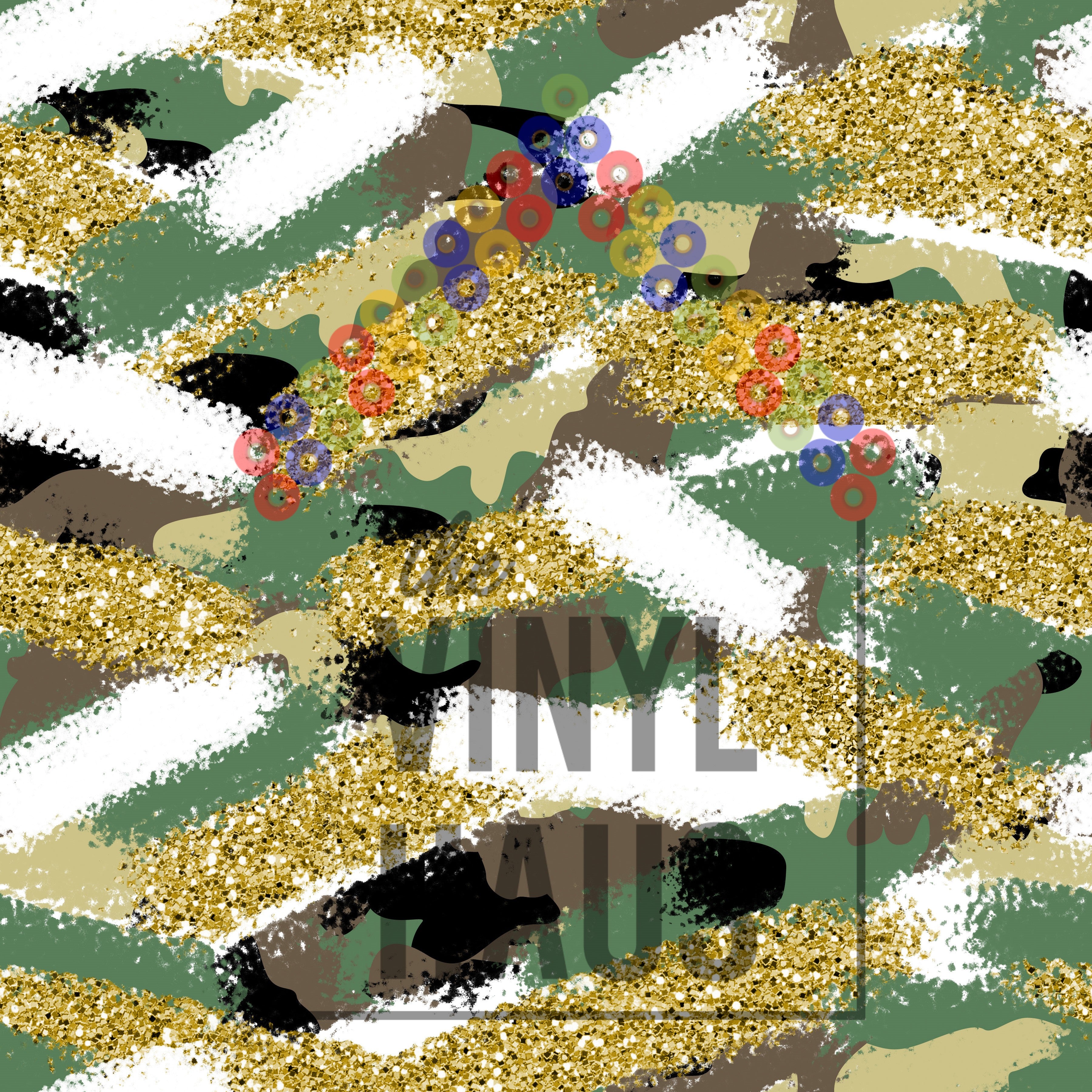 Brushstroke Camouflage Pattern Vinyl 12" x 12" - The Vinyl Haus