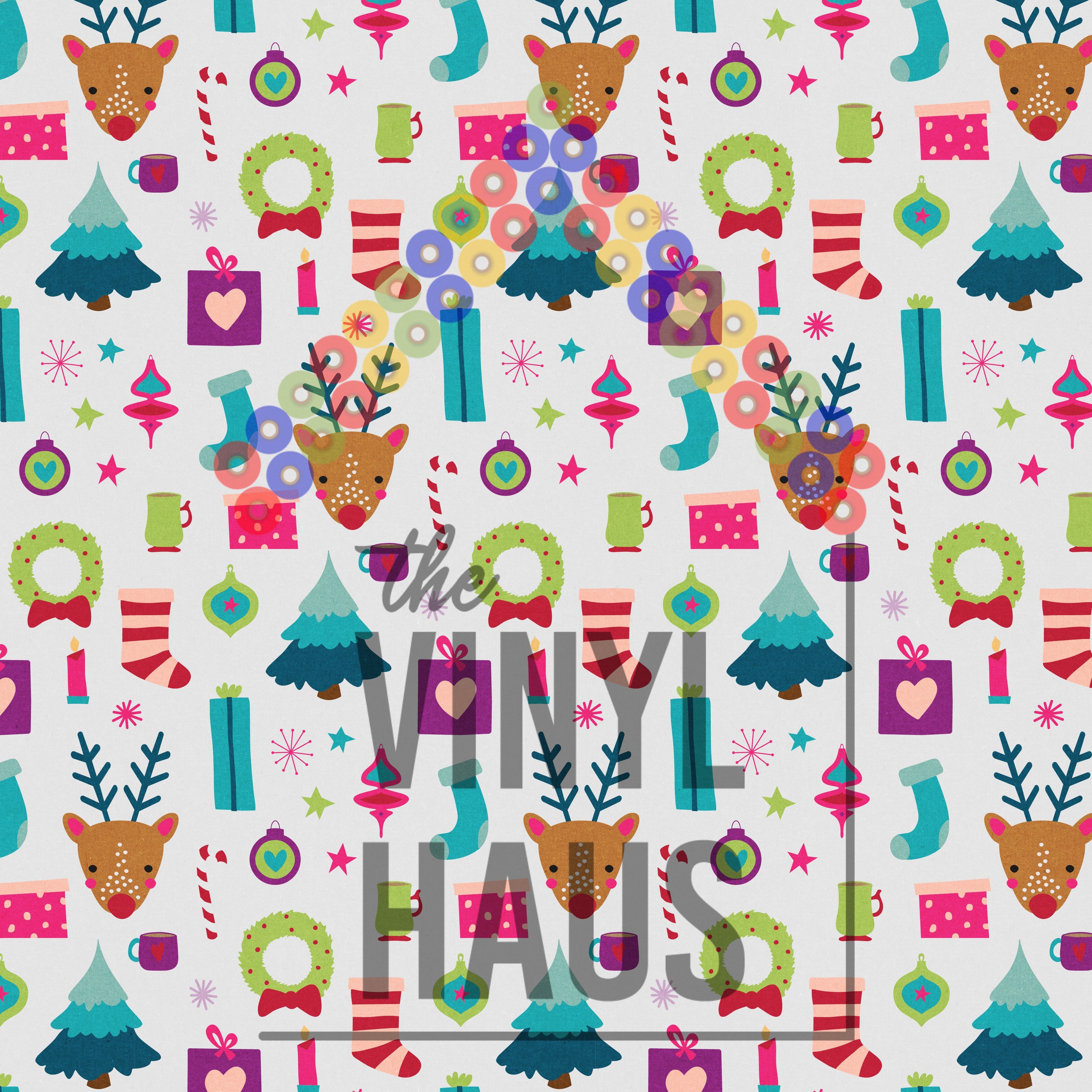 All Things Christmas Pattern Vinyl 12" x 12" - The Vinyl Haus