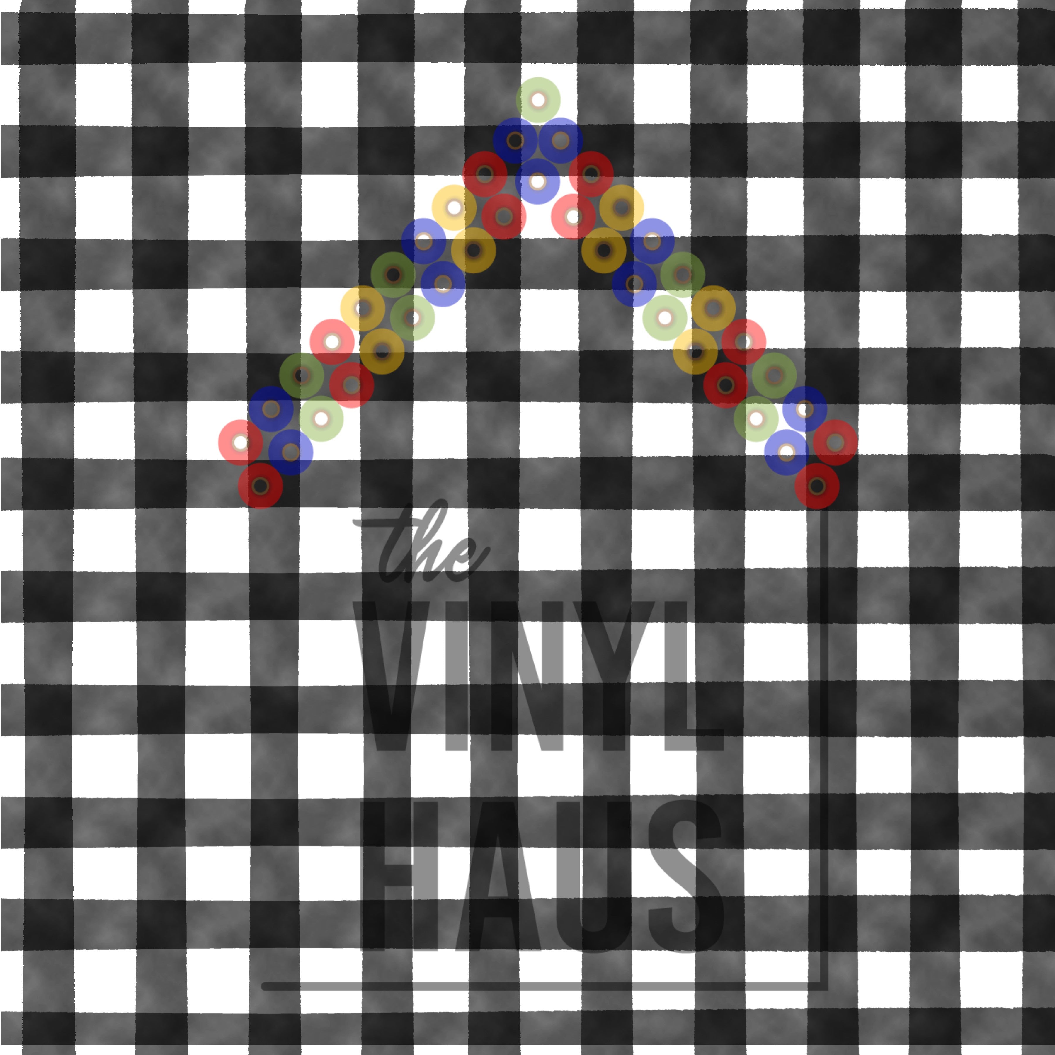 White and Black Buffalo Plaid Pattern Vinyl 12" x 12" - The Vinyl Haus