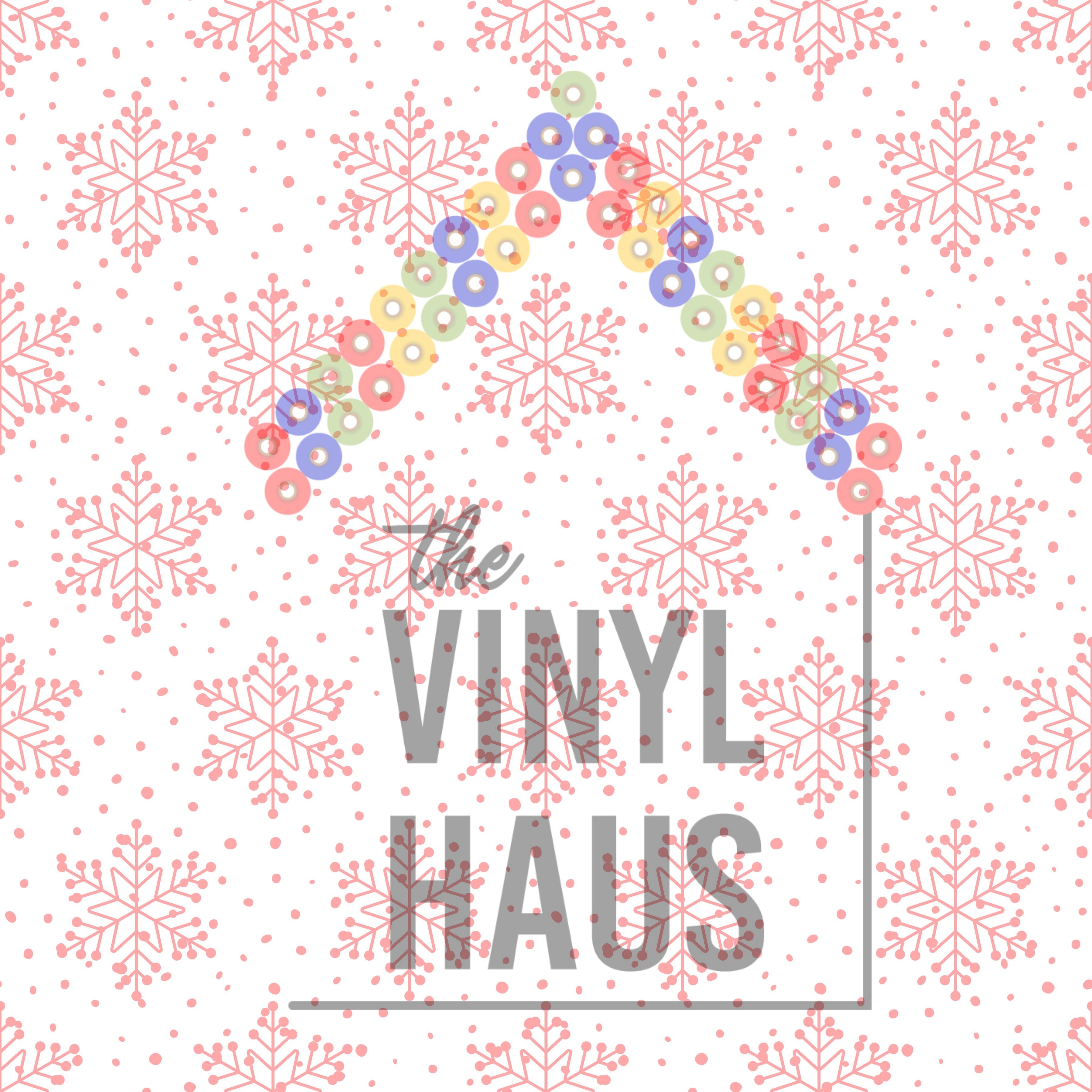 Pink Christmas Snowflake Pattern Vinyl 12" x 12" - The Vinyl Haus