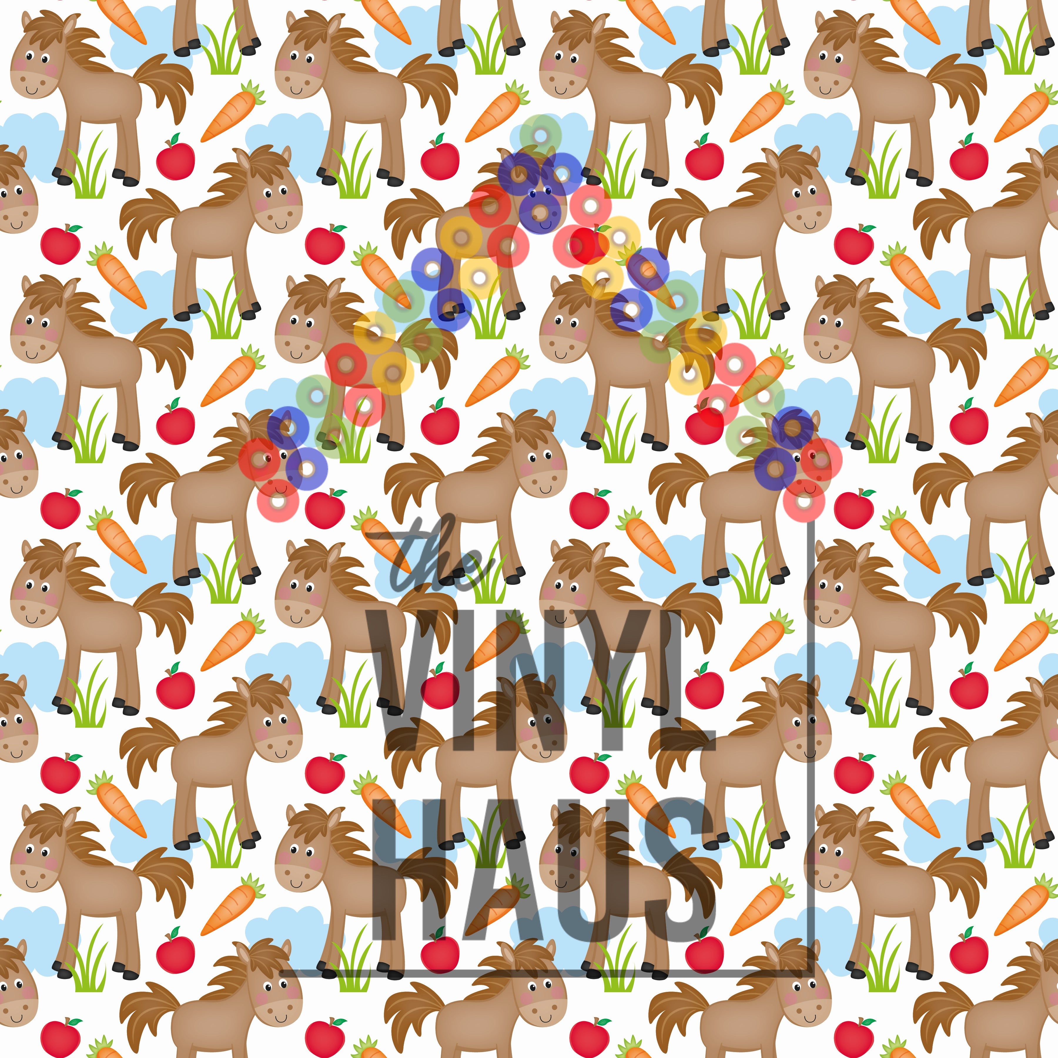 Farm Horse Pattern Vinyl 12" x 12" - The Vinyl Haus