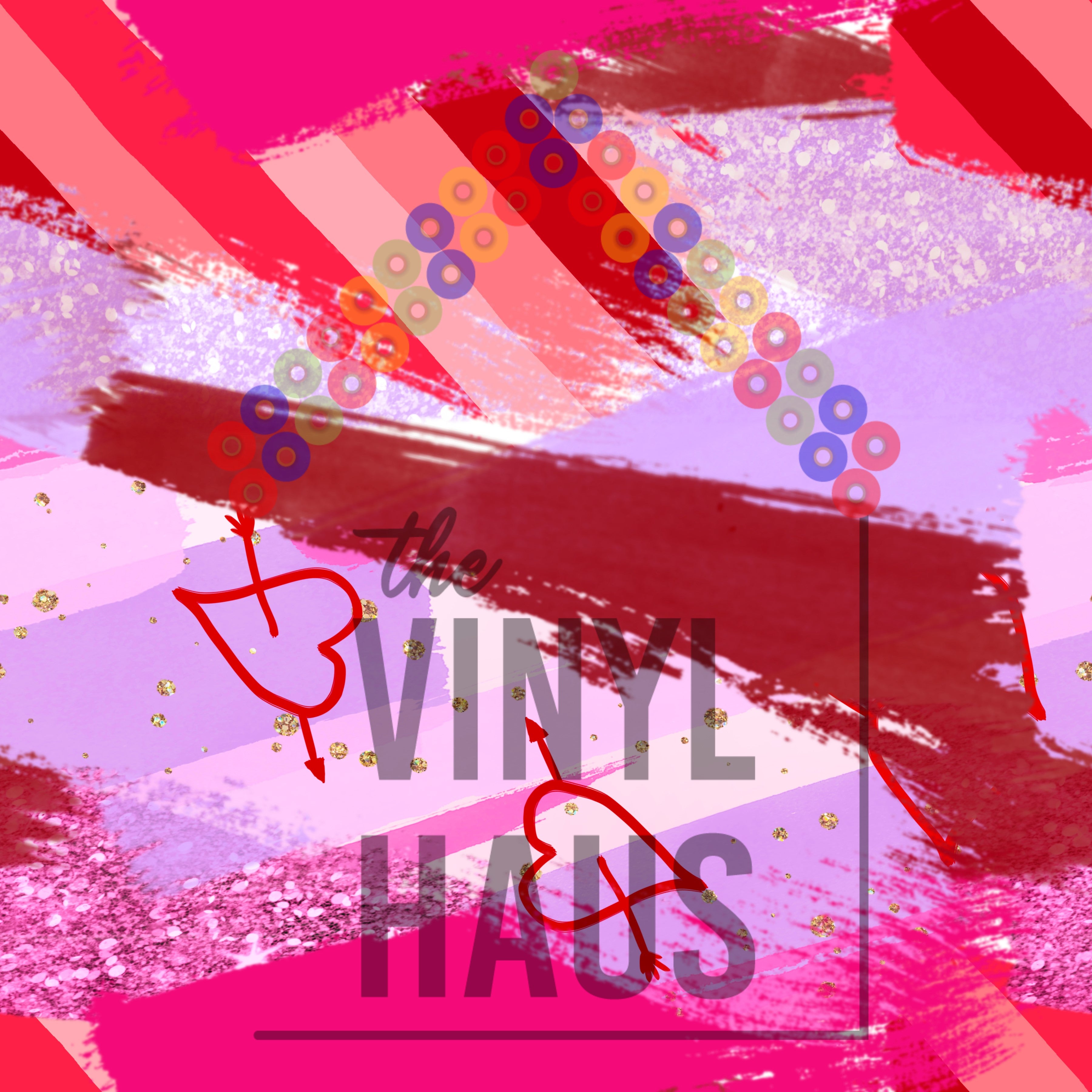 Valentine's Day Brushstroke Pattern Vinyl 12" x 12" - The Vinyl Haus